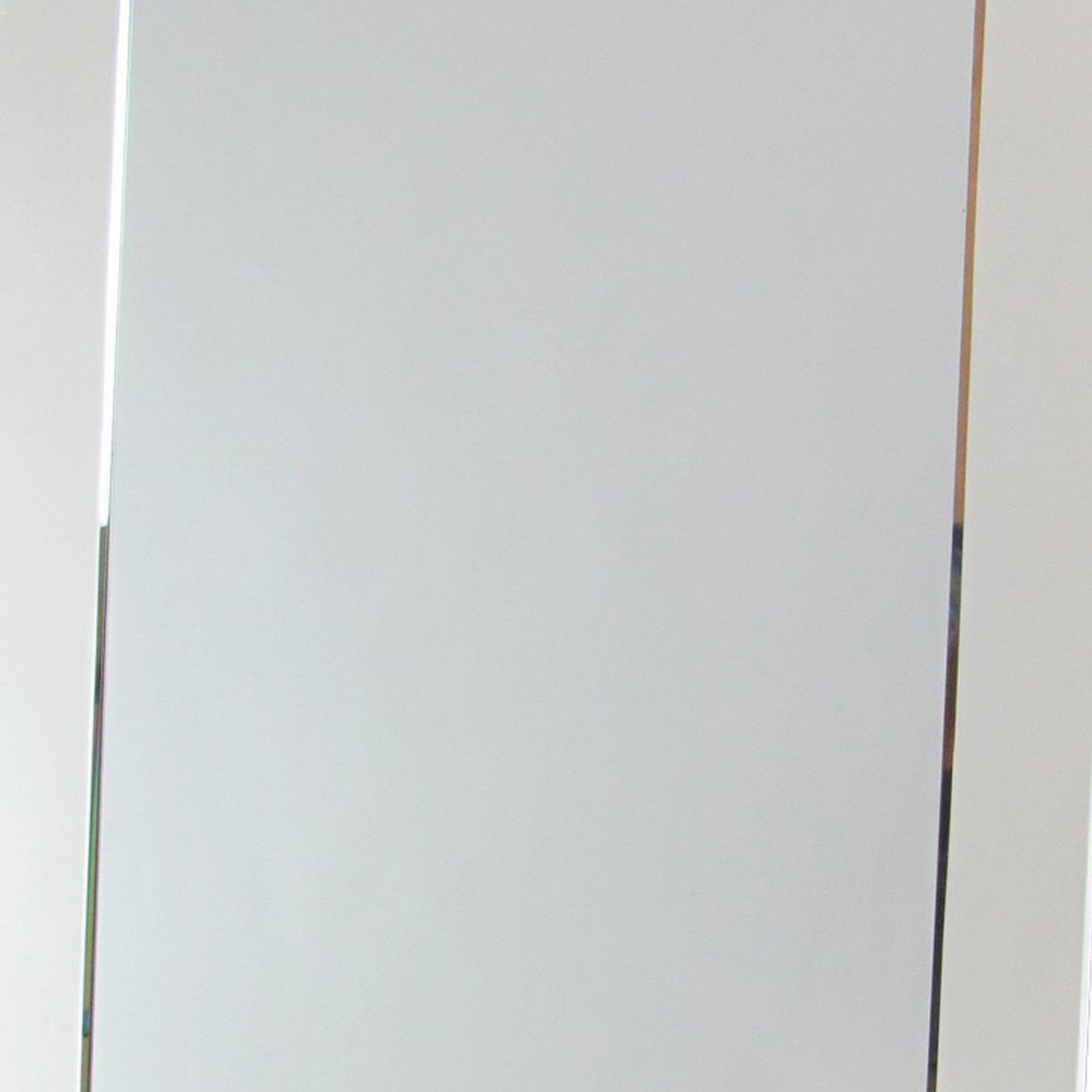 Rectangle Beveled Mirror with Mother of Pearl Accent, Silver