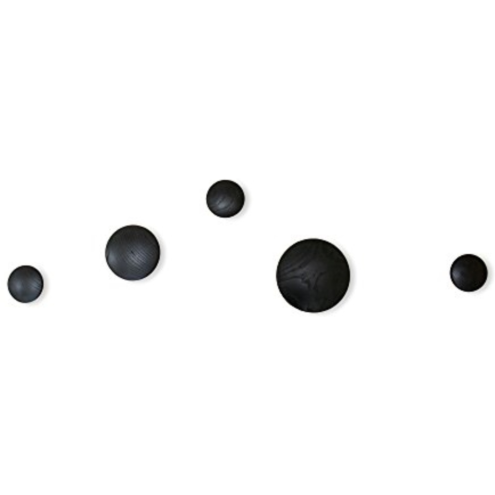 Wall Button Coat Hanger, Black