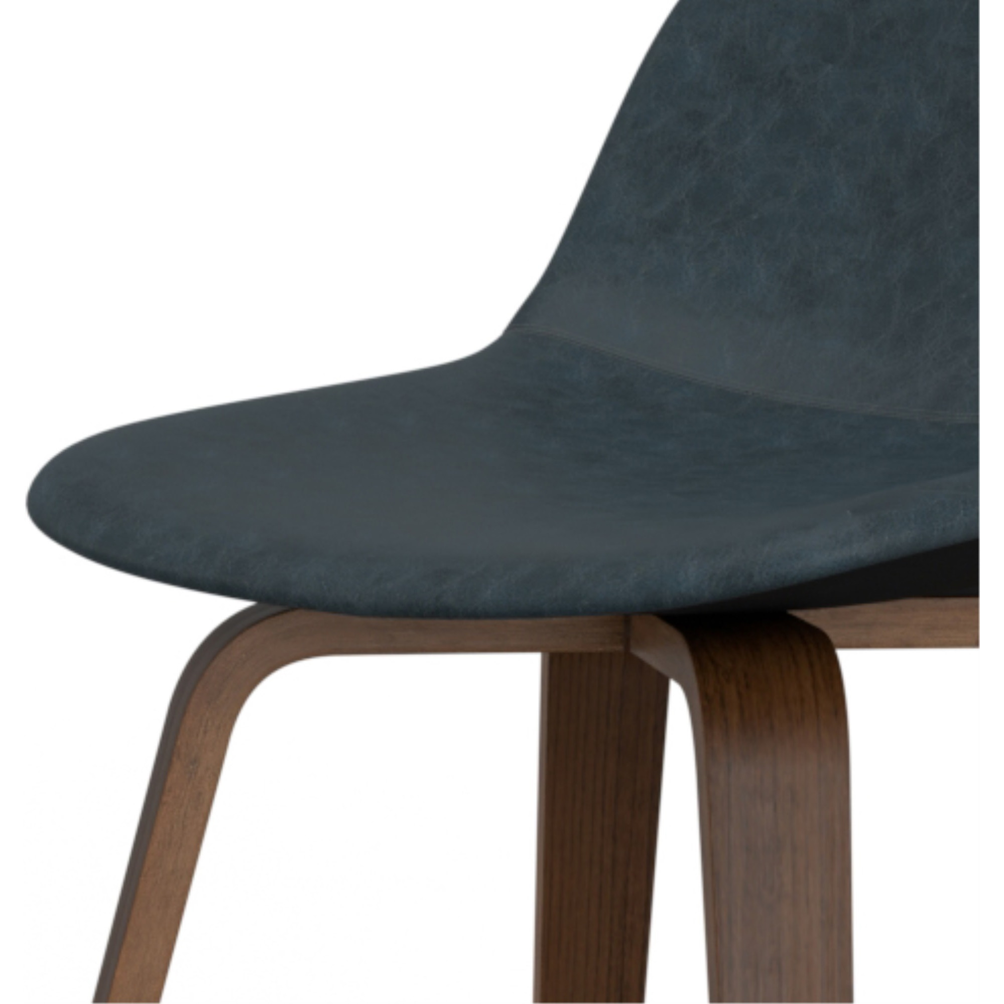 Randolph Bentwood Counter Height Stool (Set of 2) in Distressed Blue Faux Leather