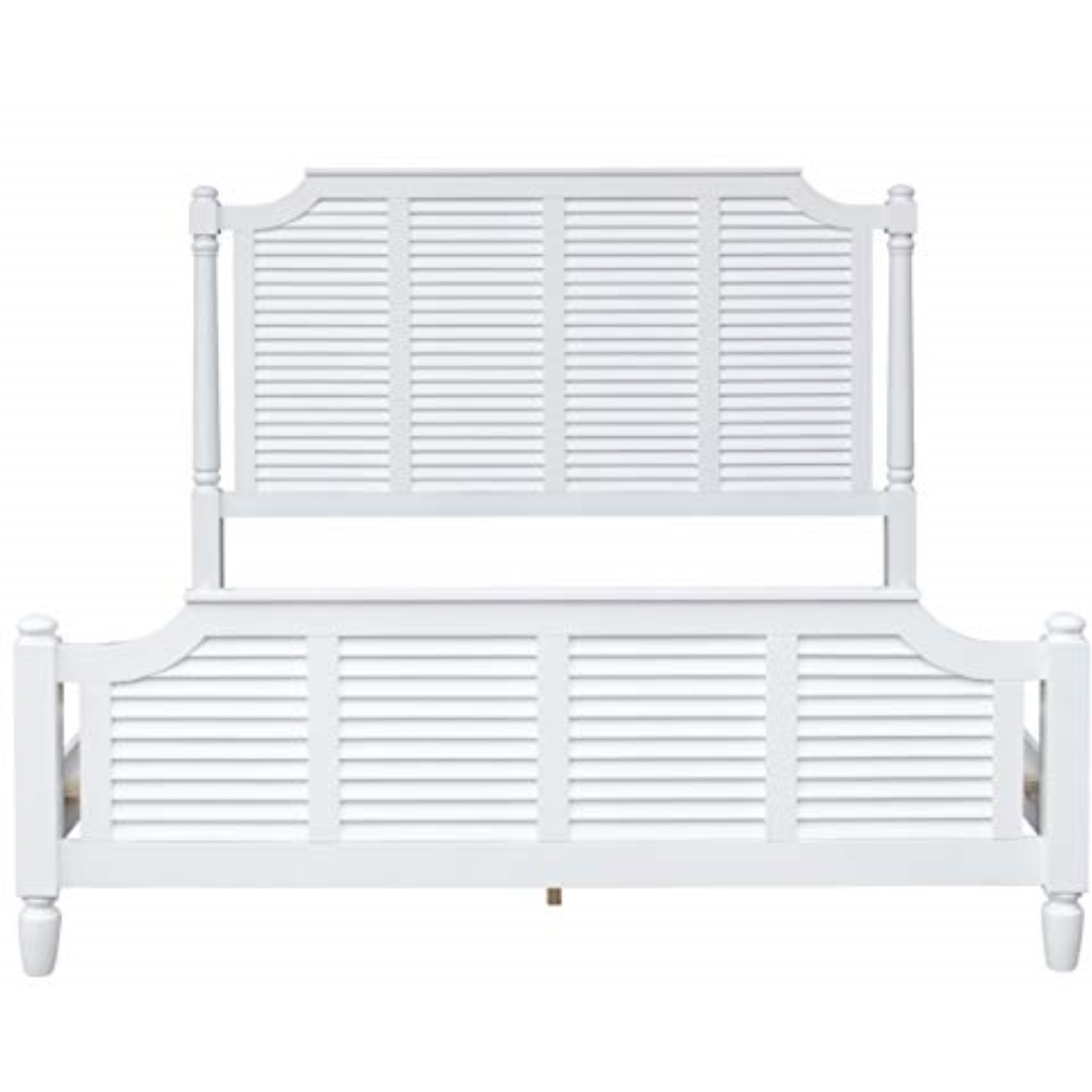 Sunset Trading White Shutter Wood 5 Piece Queen Bedroom Set | 3 Drawer Nightstand