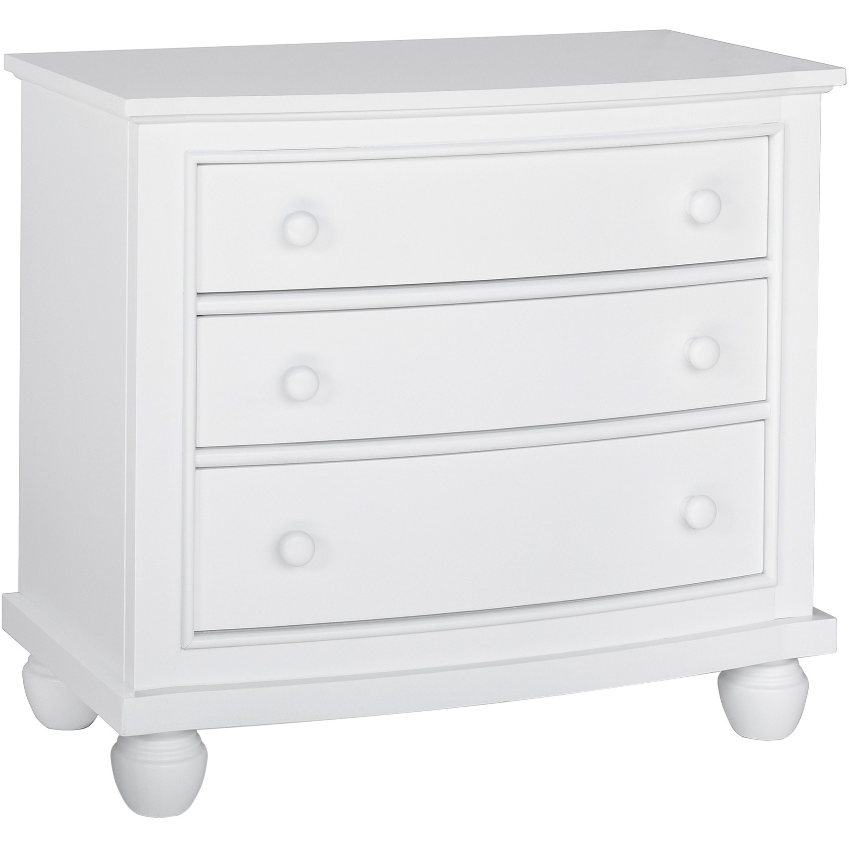 Sunset Trading White Shutter Wood 3 Drawer Nightstand