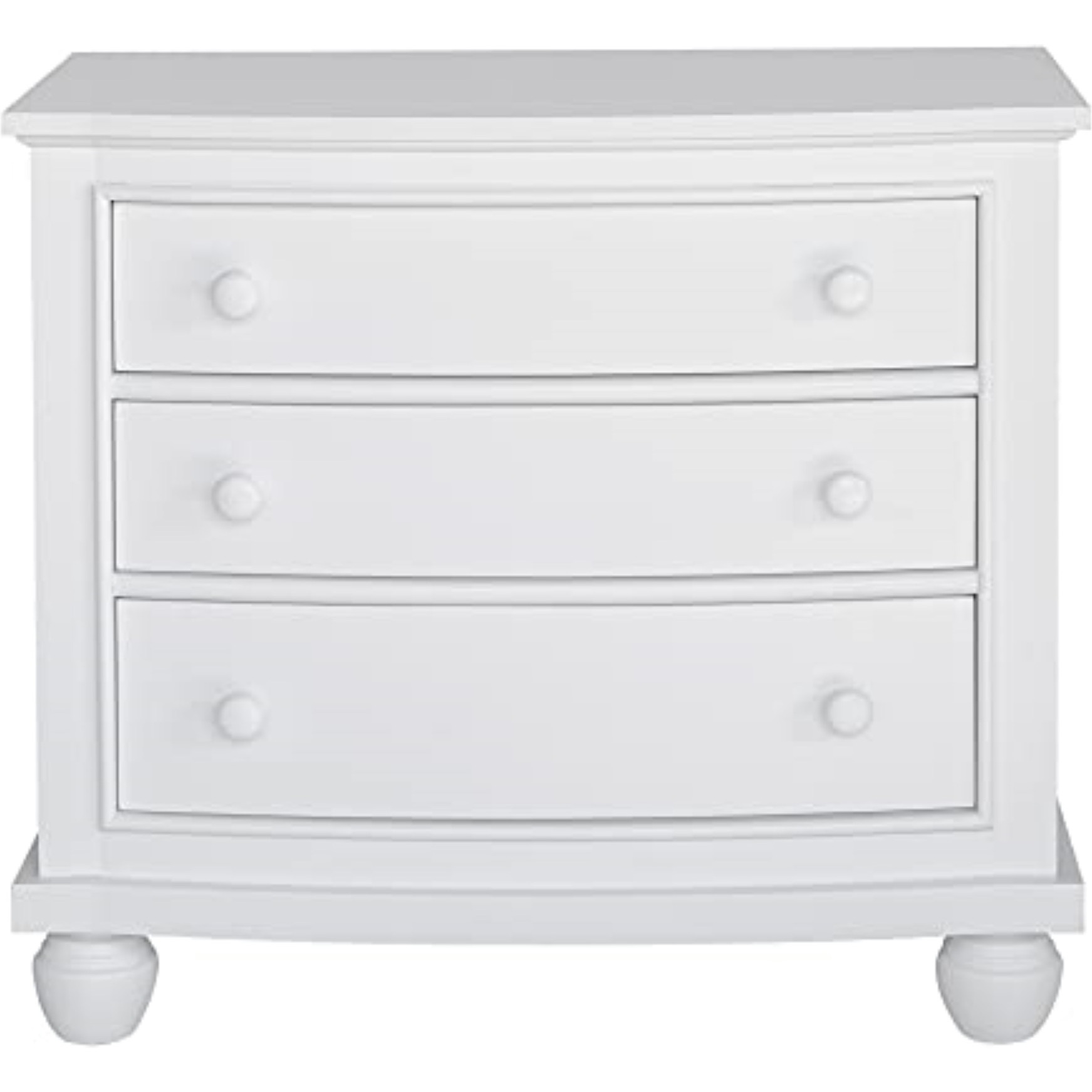 Sunset Trading White Shutter Wood 3 Drawer Nightstand