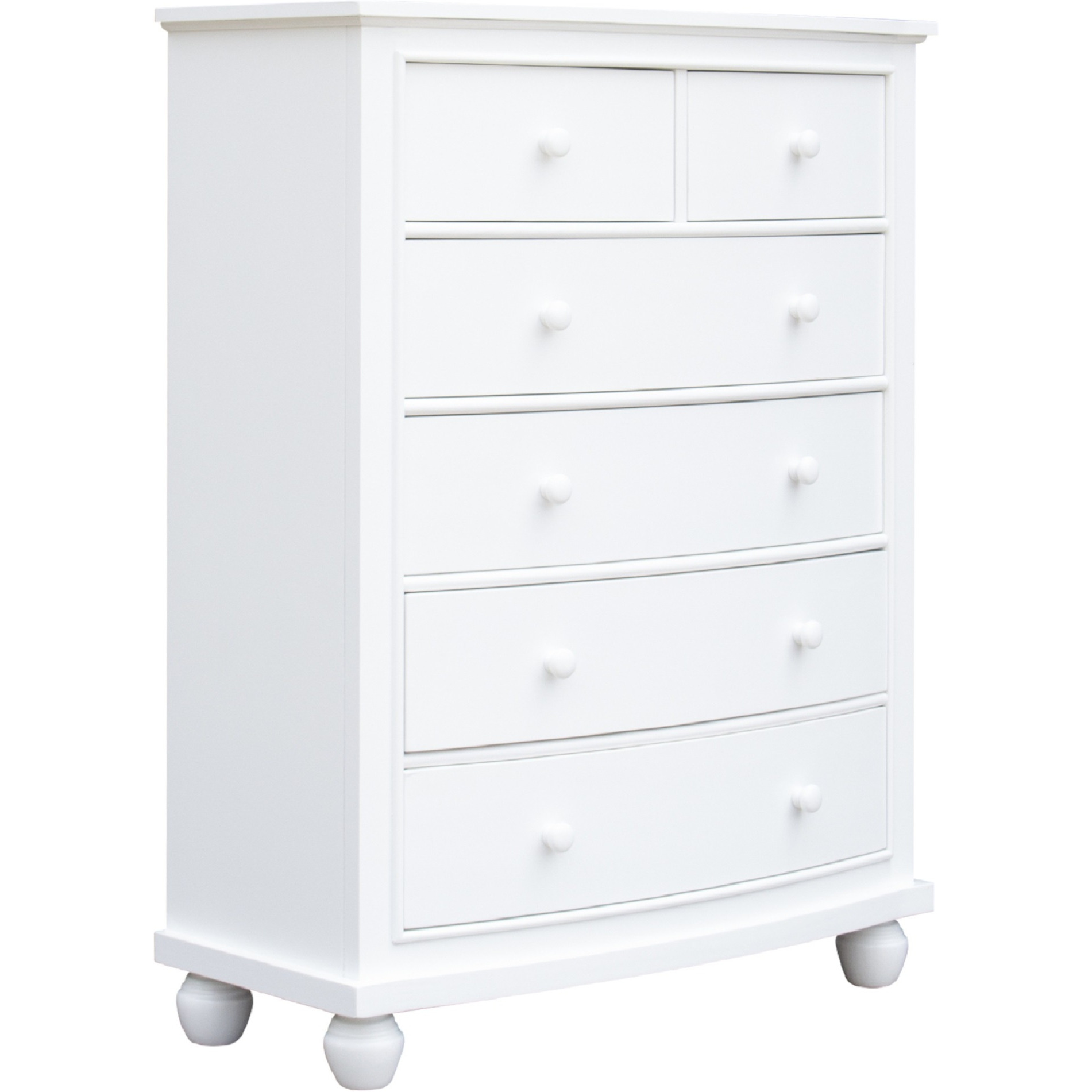 Sunset Trading White Shutter Wood 6 Drawer Chest