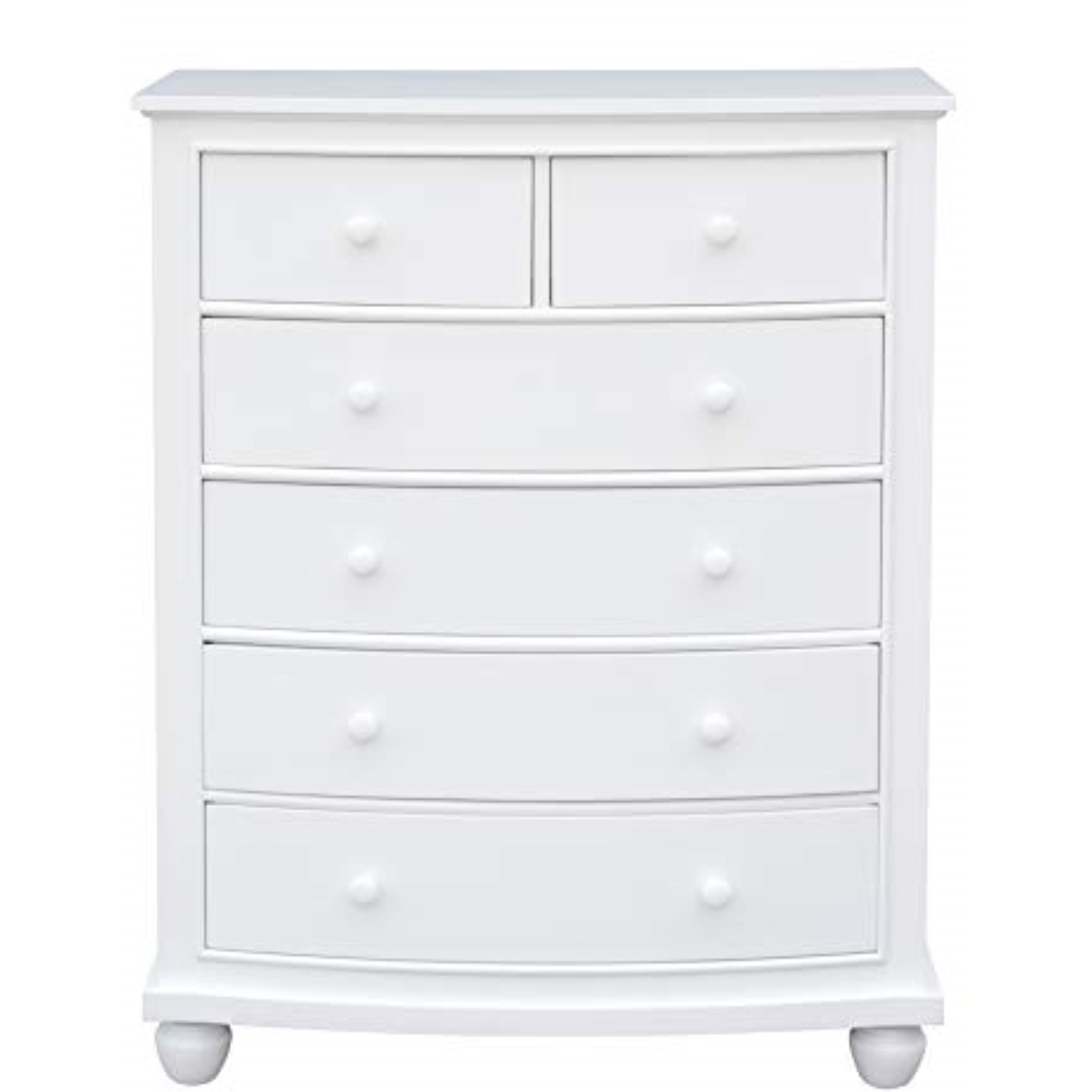 Sunset Trading White Shutter Wood 6 Drawer Chest