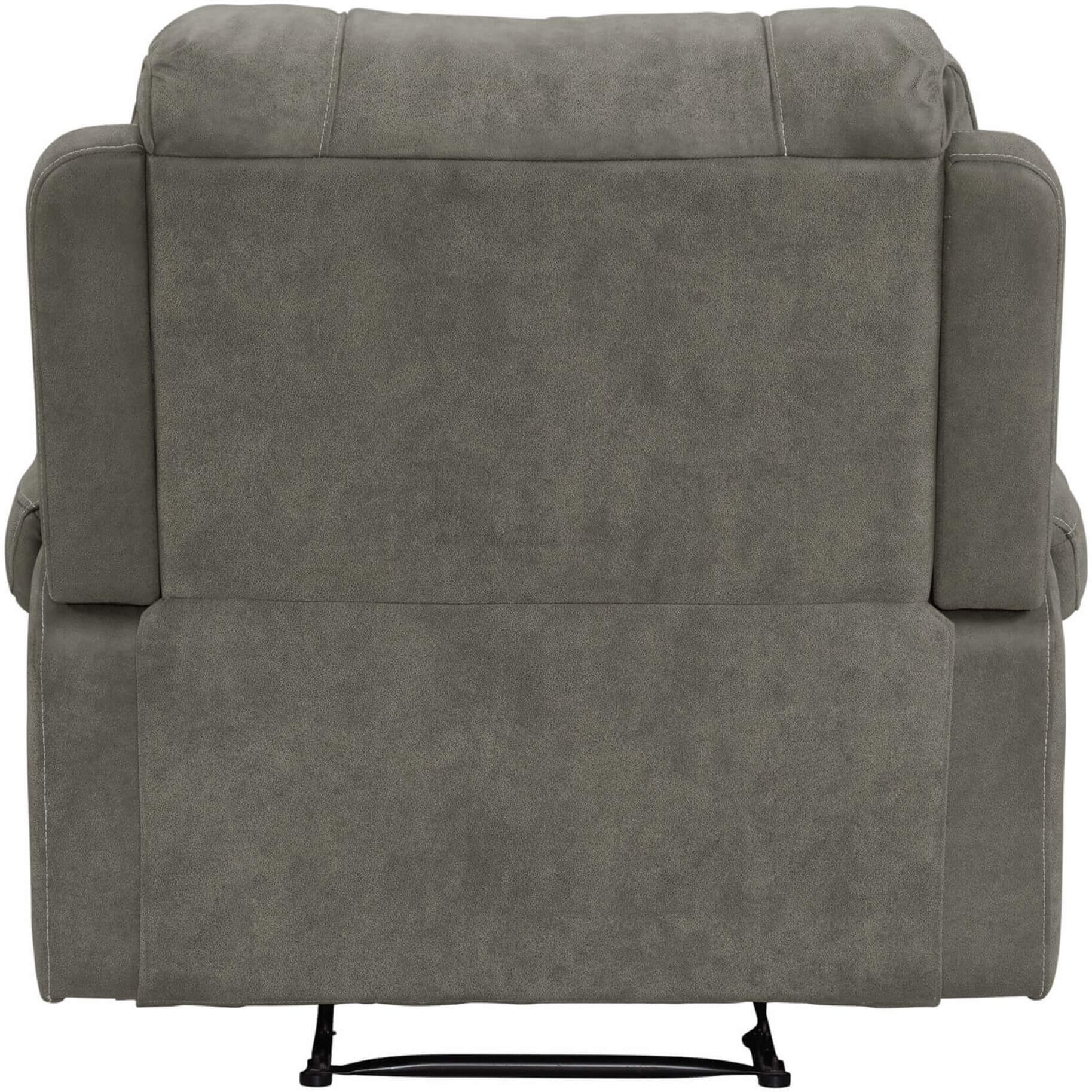 Sunset Trading Calvin 41" Wide Recliner | Reclining Chair | Nailheads | Easy to Clean Gray Fabric