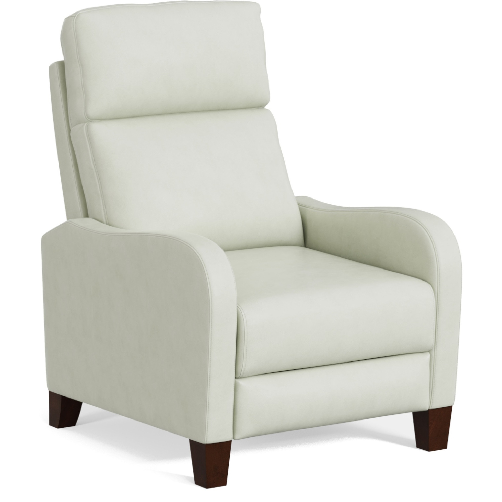 Sunset Trading Dana Pushback Leather Recliner | Pearl White