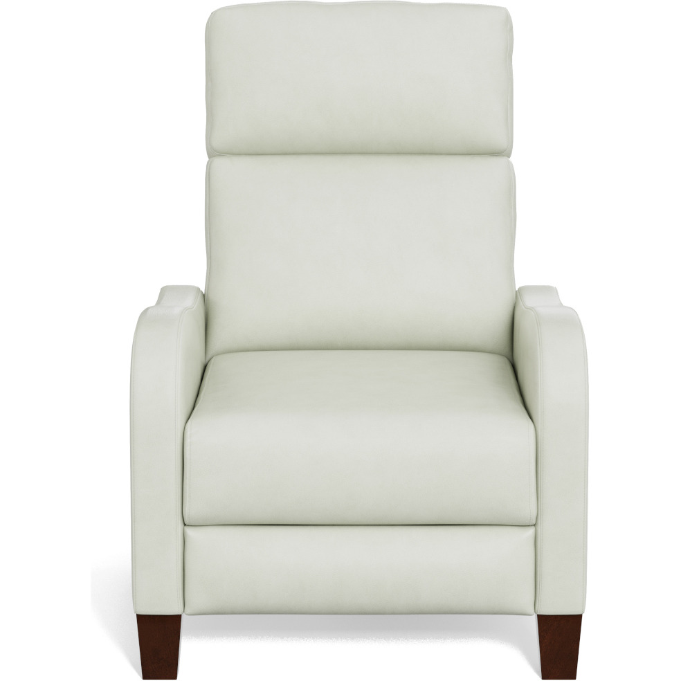 Sunset Trading Dana Pushback Leather Recliner | Pearl White