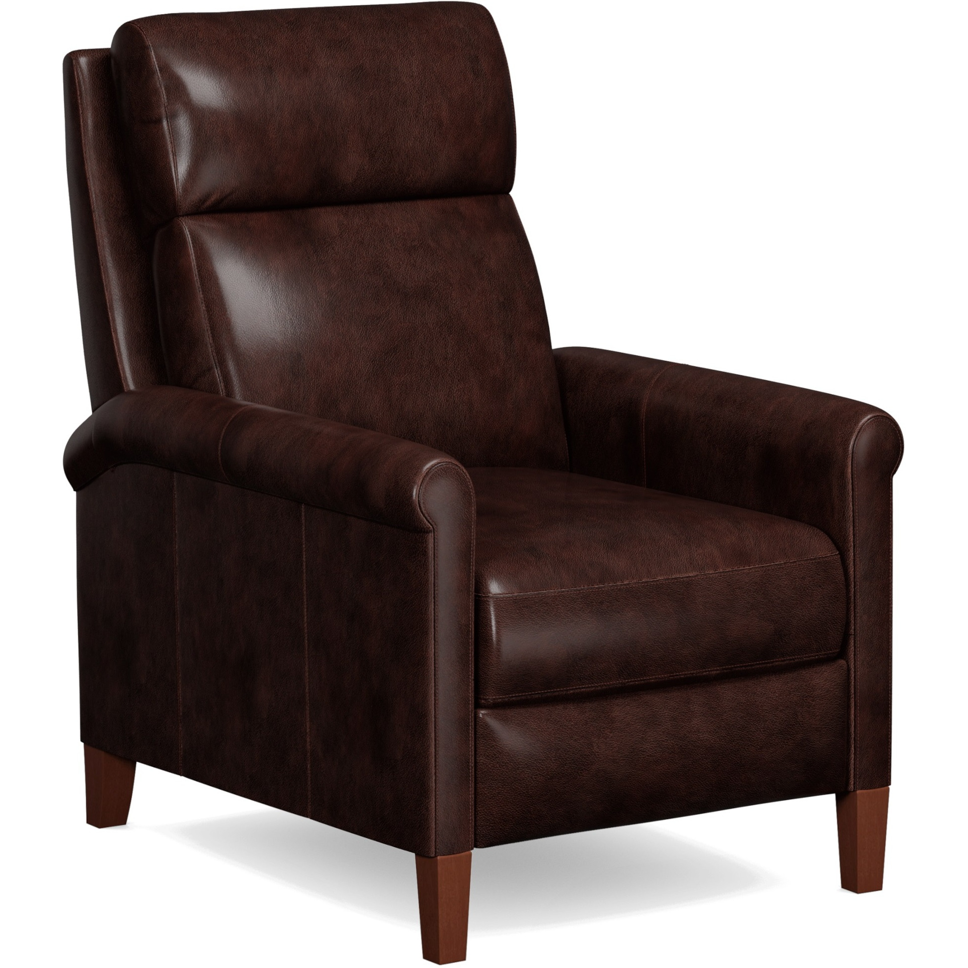 Sunset Trading Ethan Pushback Leather Recliner | Light Gray