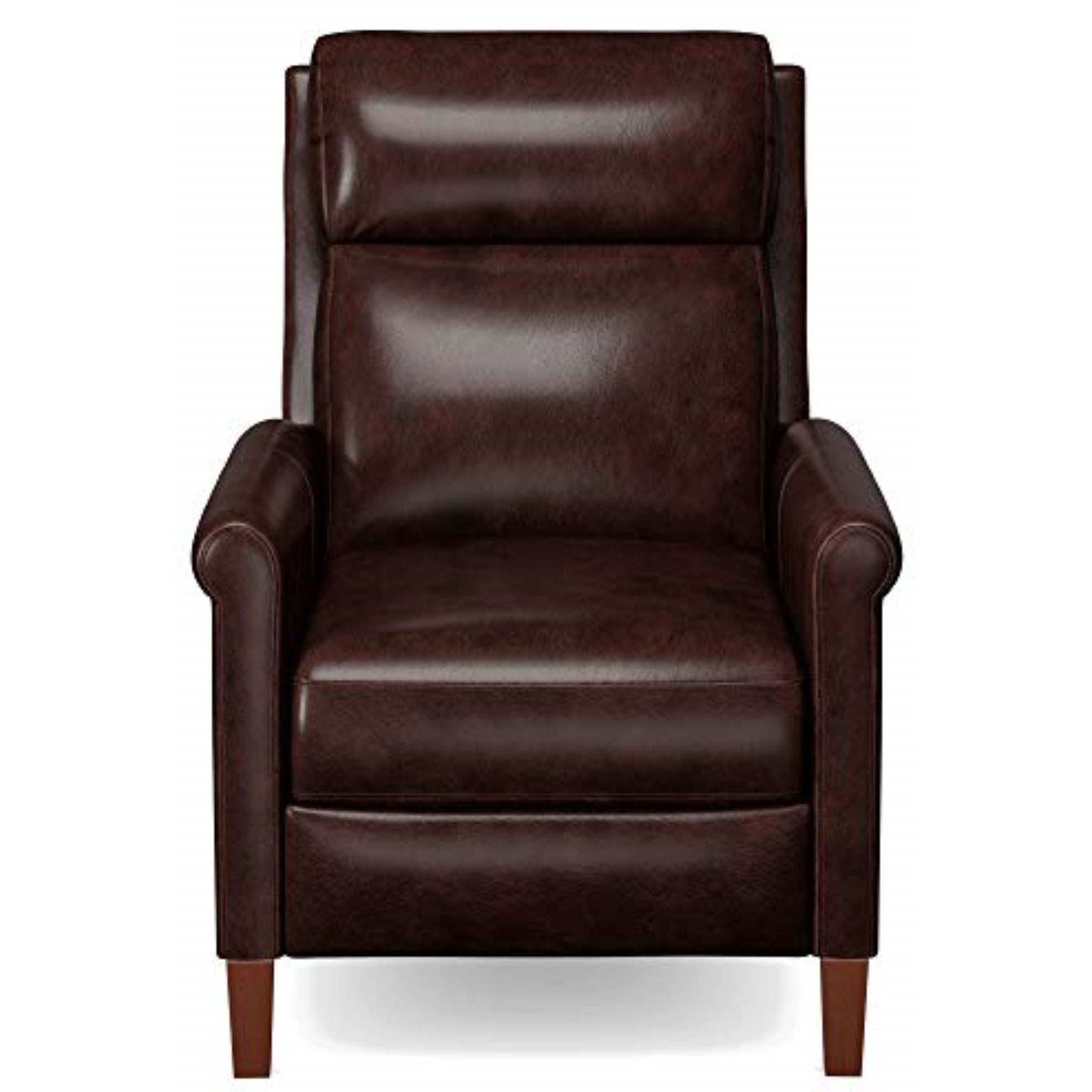 Sunset Trading Ethan Pushback Leather Recliner | Light Gray