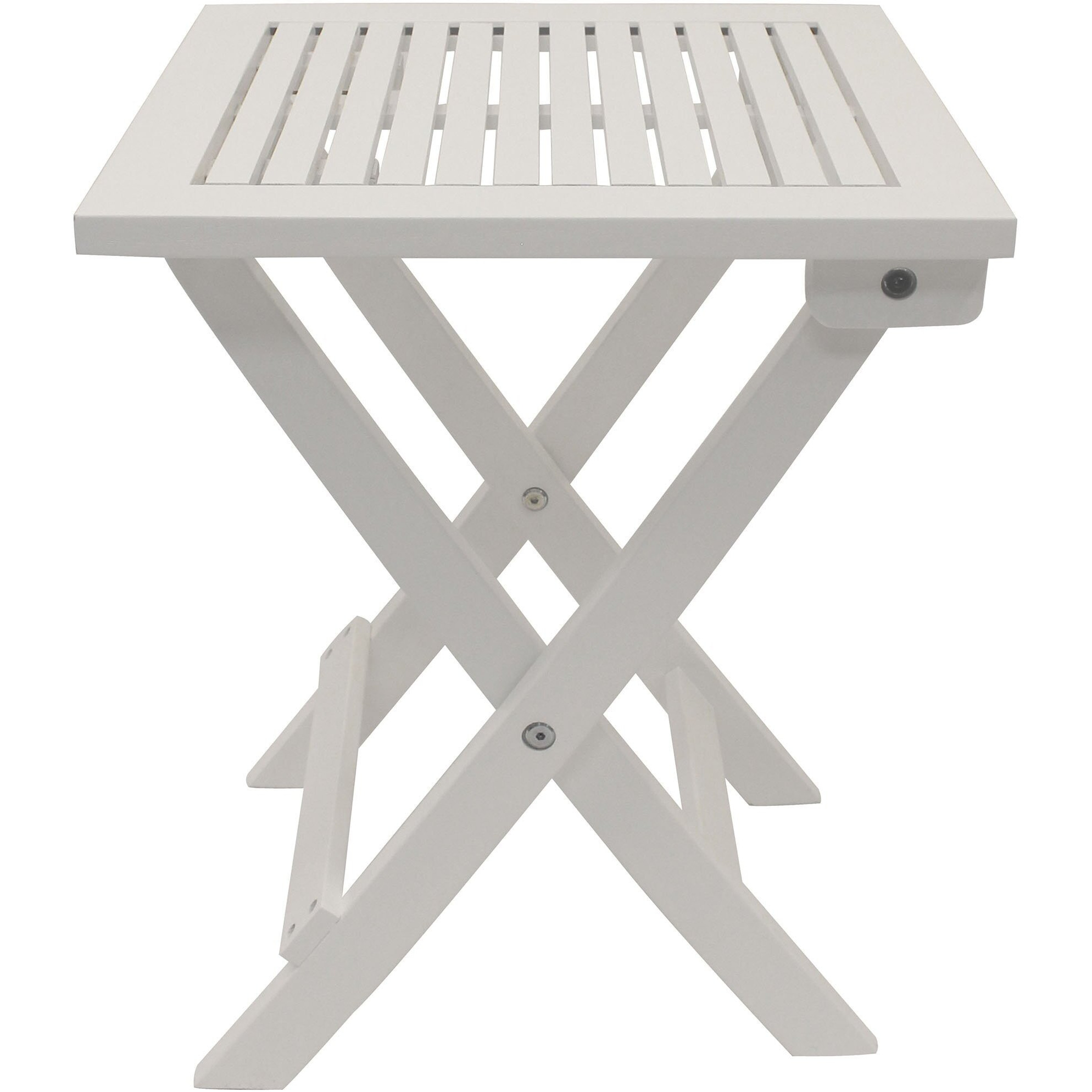 Folding Side Table WHITE