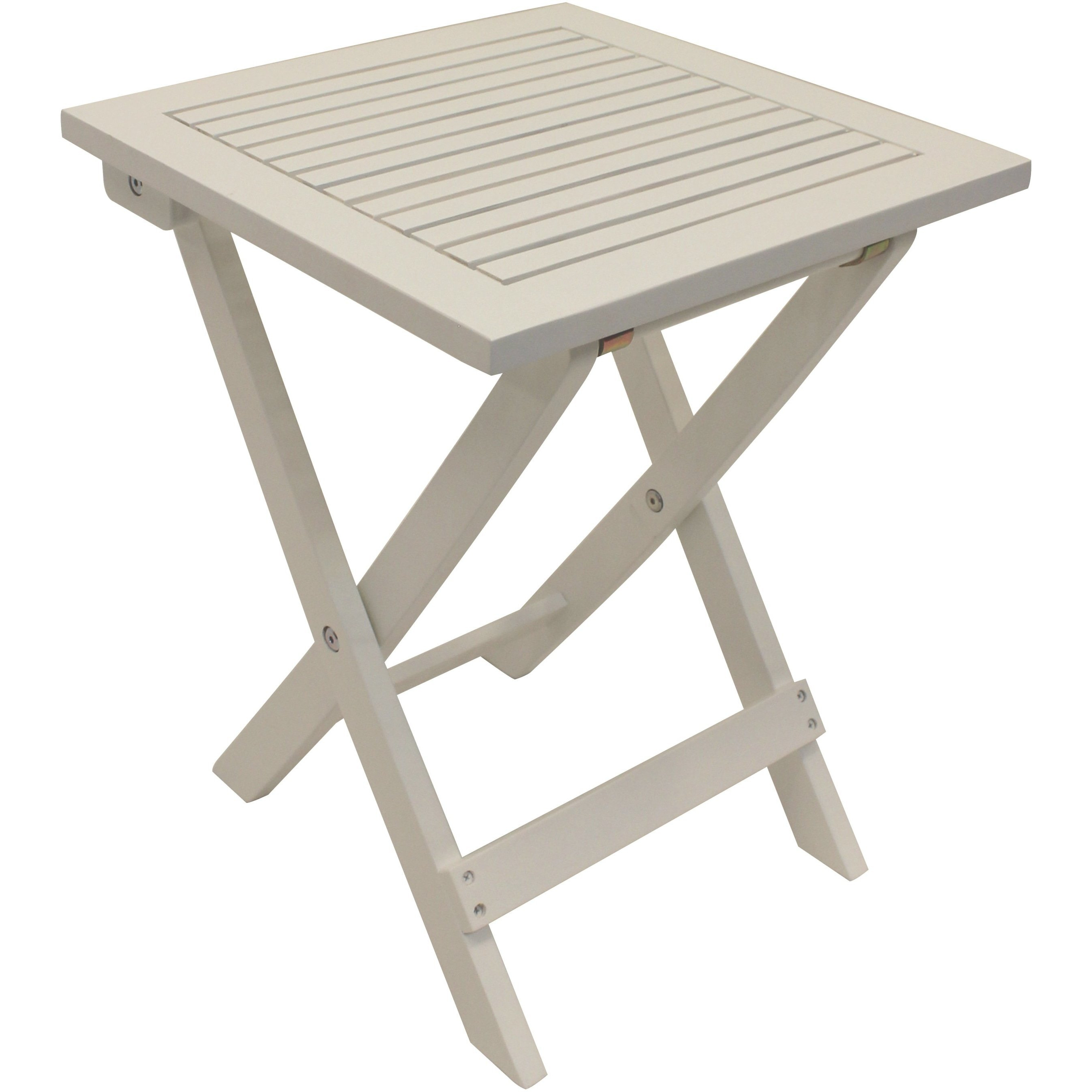 Folding Side Table WHITE