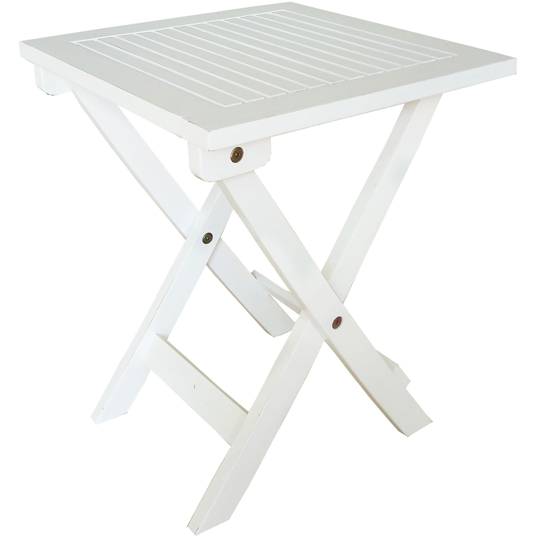 Folding Side Table WHITE