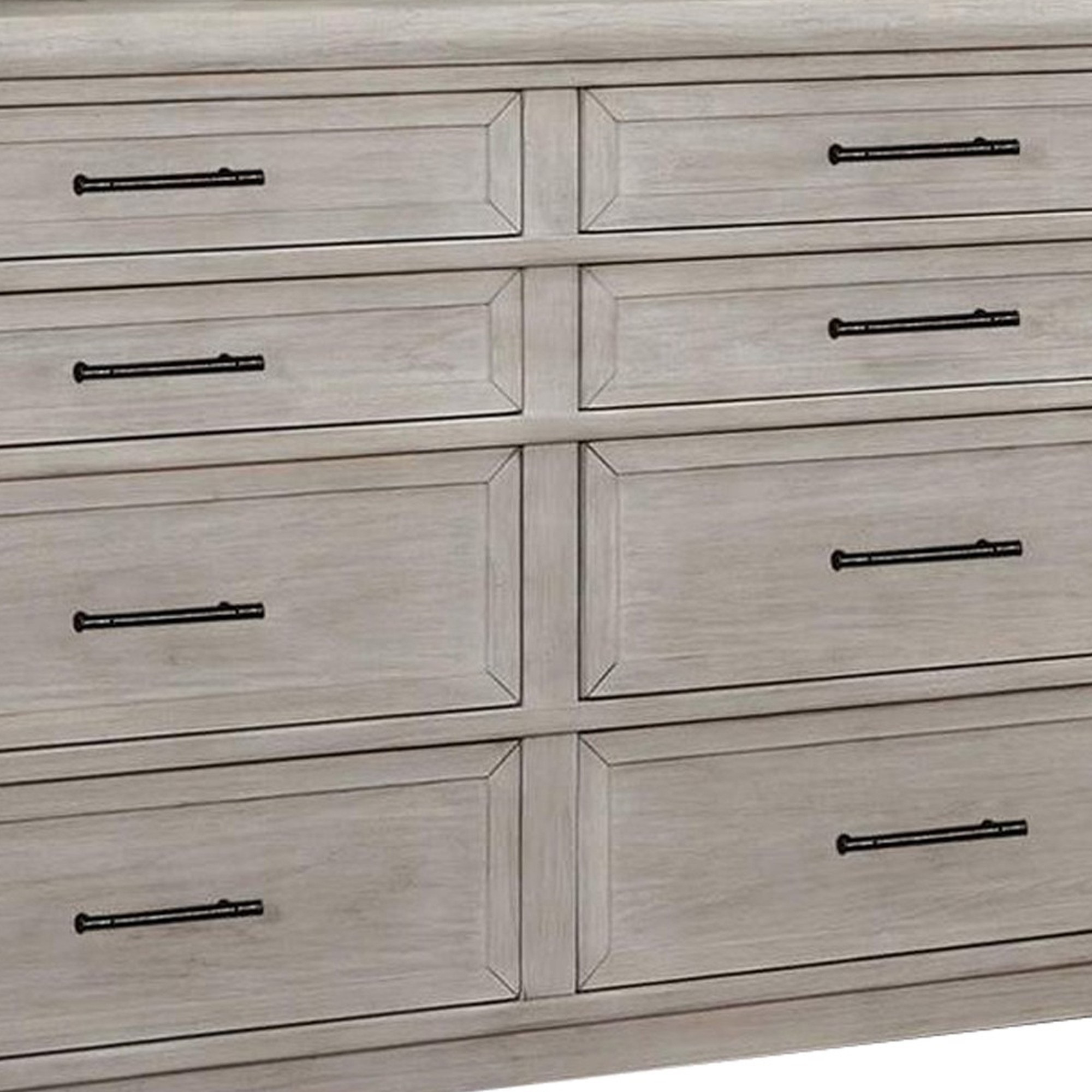 Dresser with Elegant Pull Handles, Antique White
