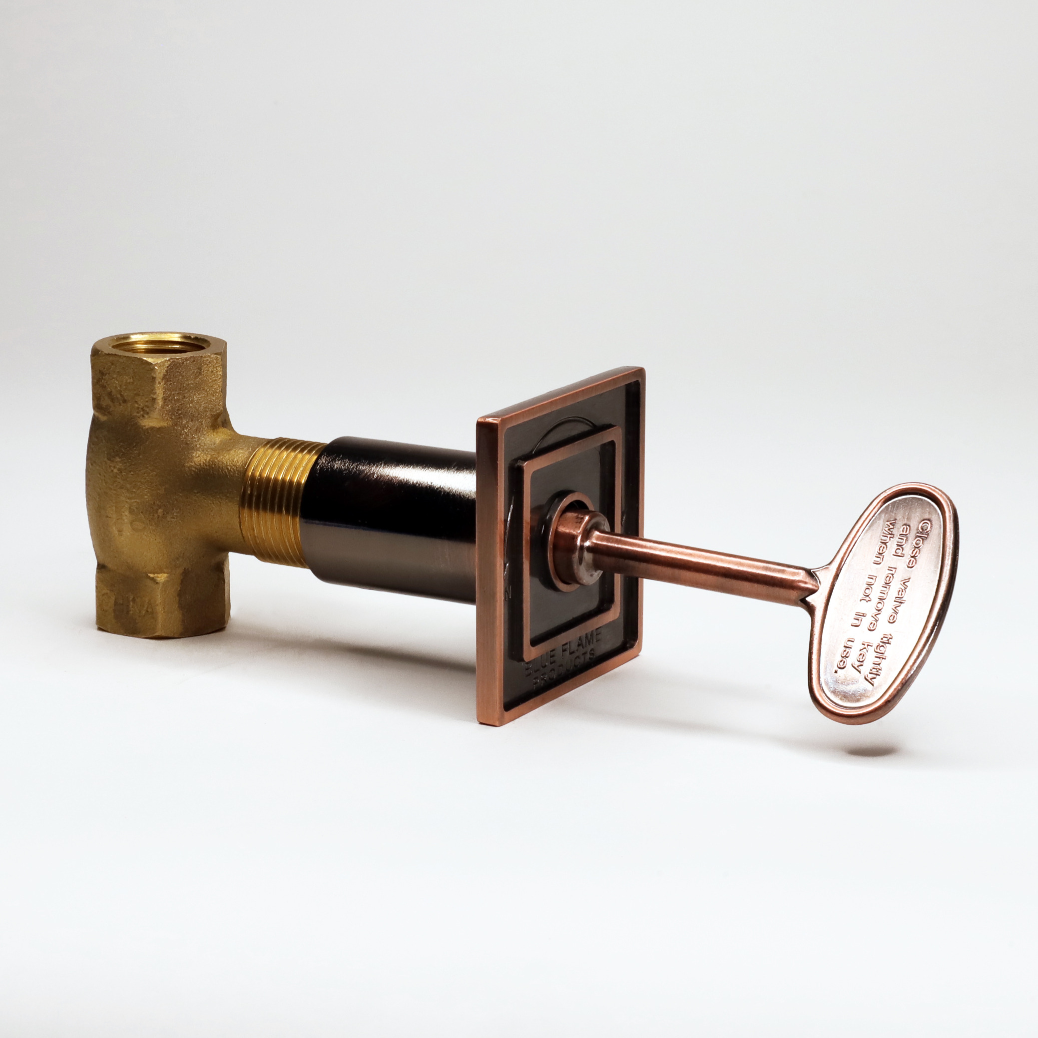 3-STEP STRAIGHT MULTIFUNCTIONAL VALVE KIT W/ SQUARE FLANGE AND 3" KEY- ANTIQUE BRASS-3 - BTU SETTINGS-WOOD LOGS-22000 BTU's-SMALL ARTIFICIAL LOG SETS-44,000 BTU's-LARGE LOG SETS AND FIRE PITS-VALVE WILL MAX AT 270,000 BTU's.