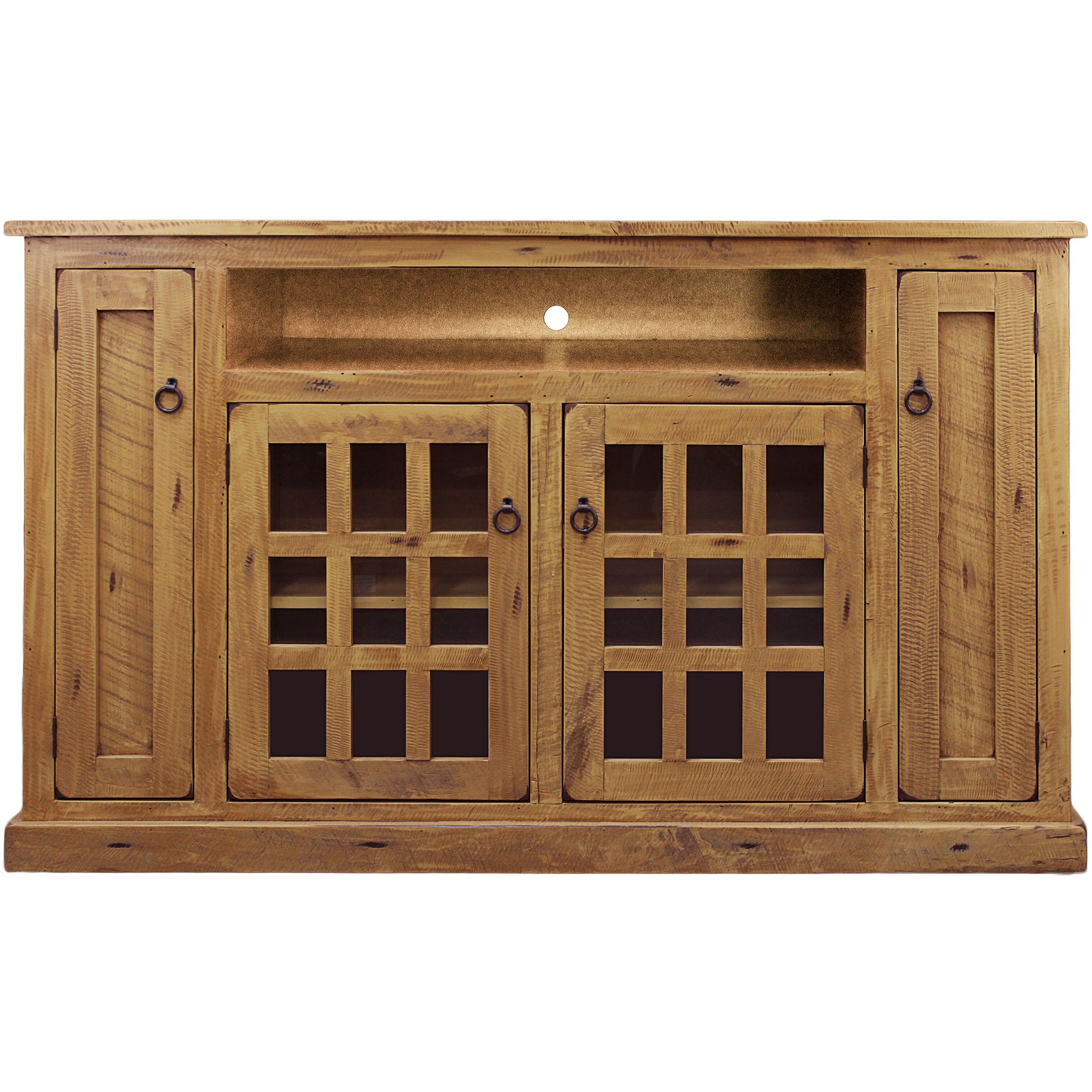 Rustic Tall TV Stand in Rustic Yellow