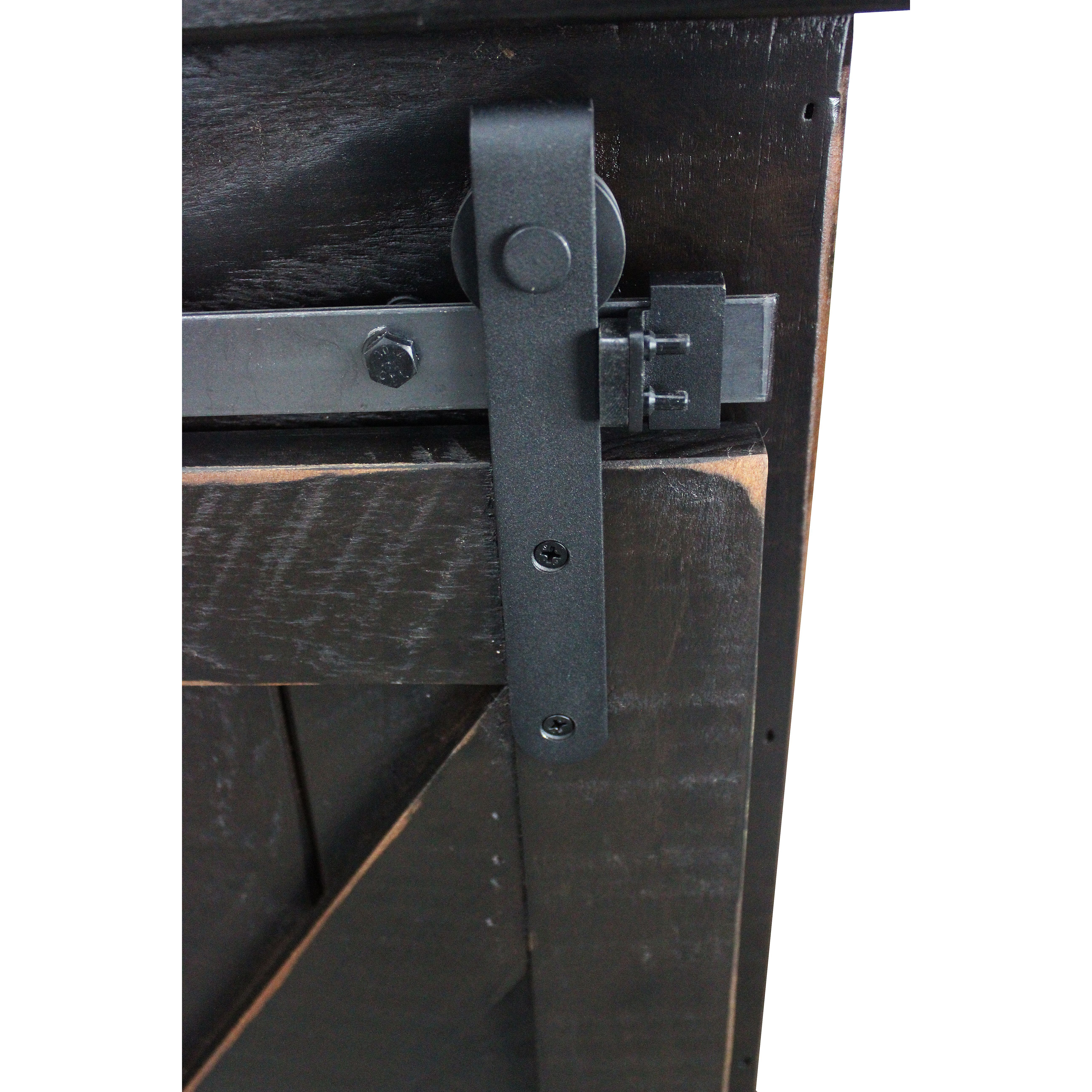 Rustic 47" Tall Quaint TV Stand in Rustic Antique Black