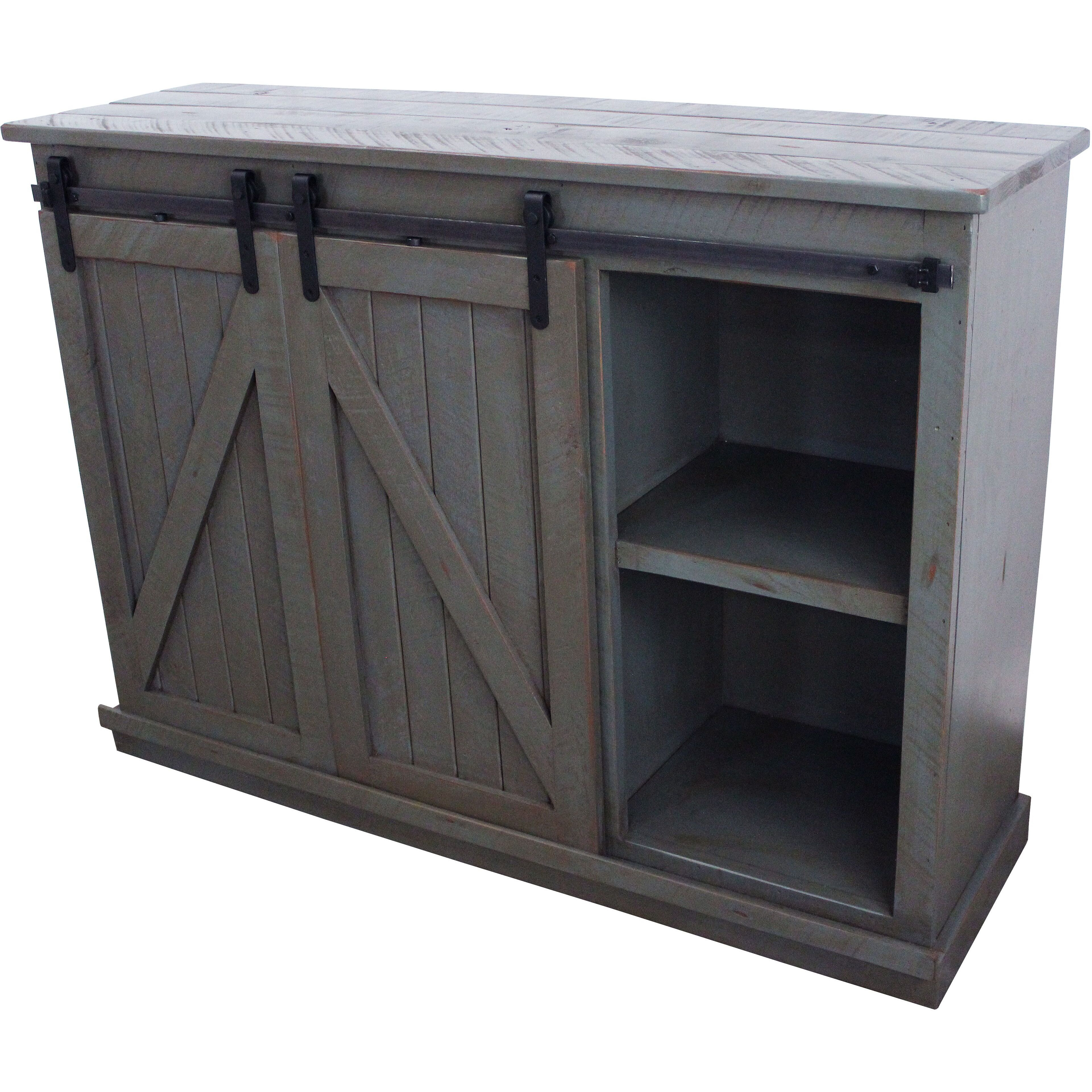 Rustic 57" Tall Quaint TV Stand in Rustic Dark Blue