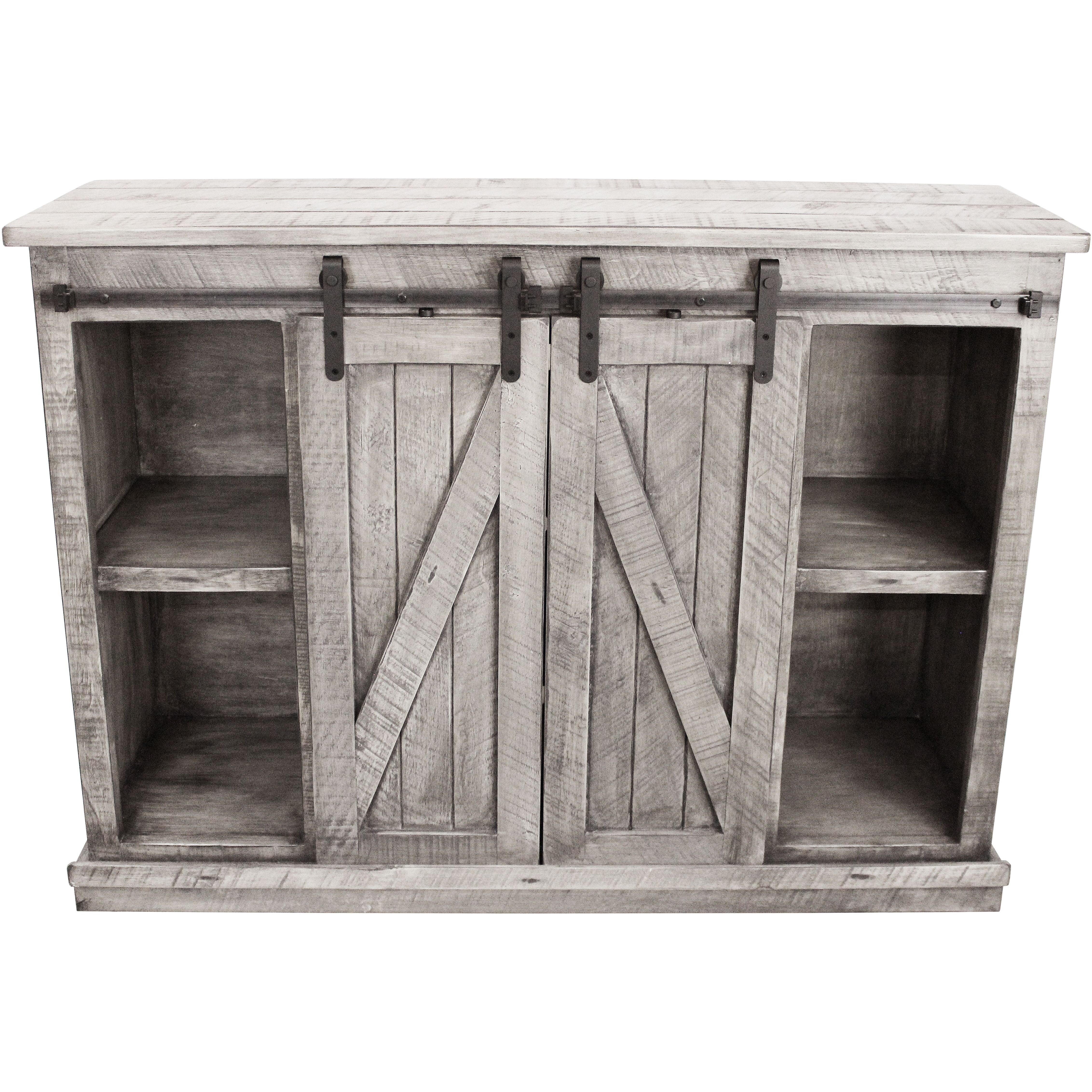 Rustic 57" Tall Provincial TV Stand in Rustic Barnwood