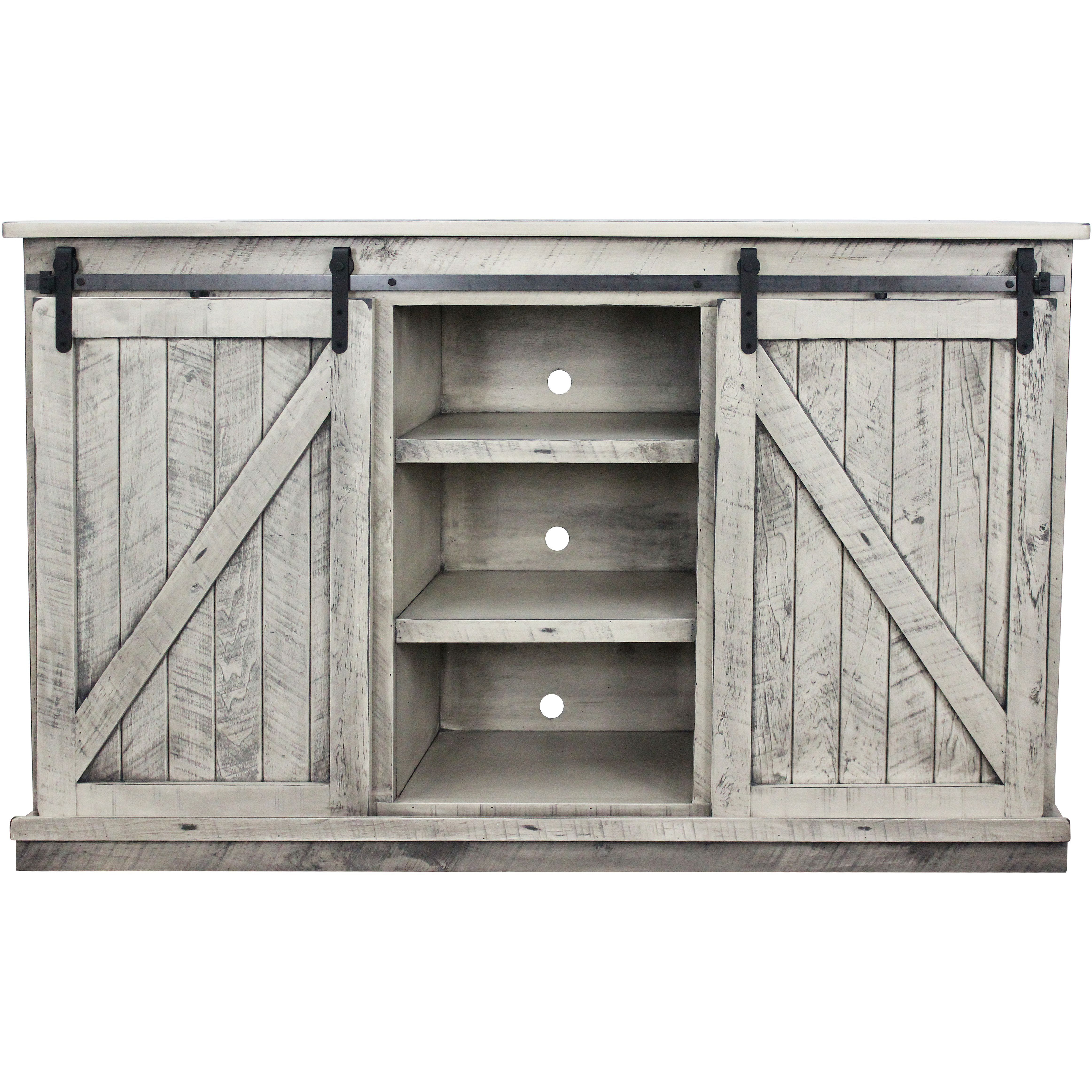 Rustic 68" Tall Quaint TV Stand in Rustic Dela Verria
