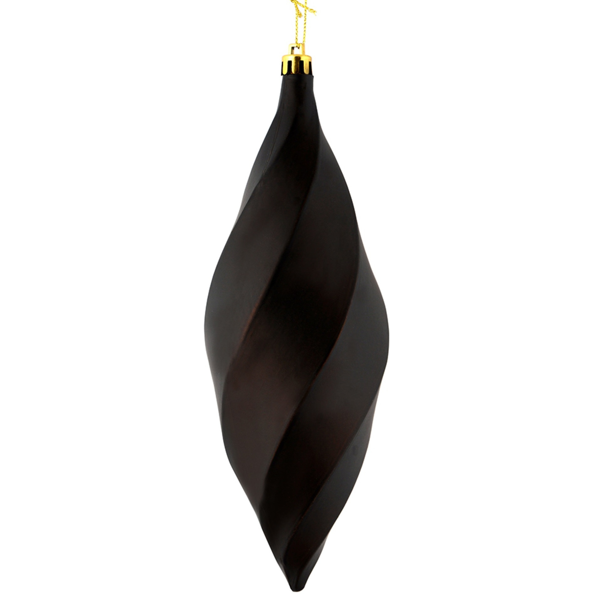 8" Chocolate Matte Swirl Finial 6/Bag