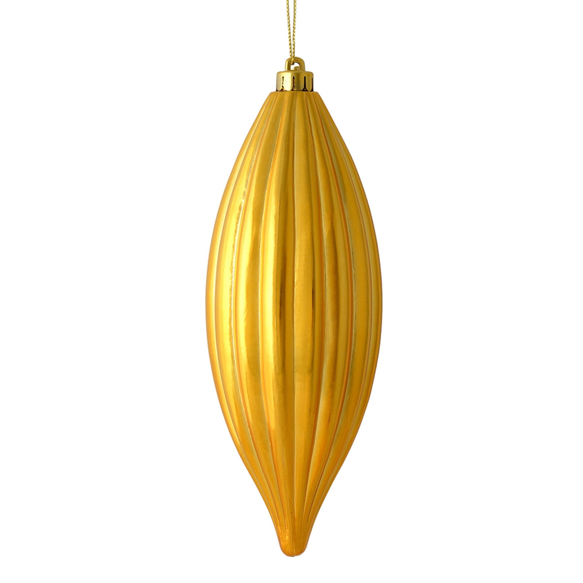 8" Honey Gold Shiny Line Finial 4/Bag