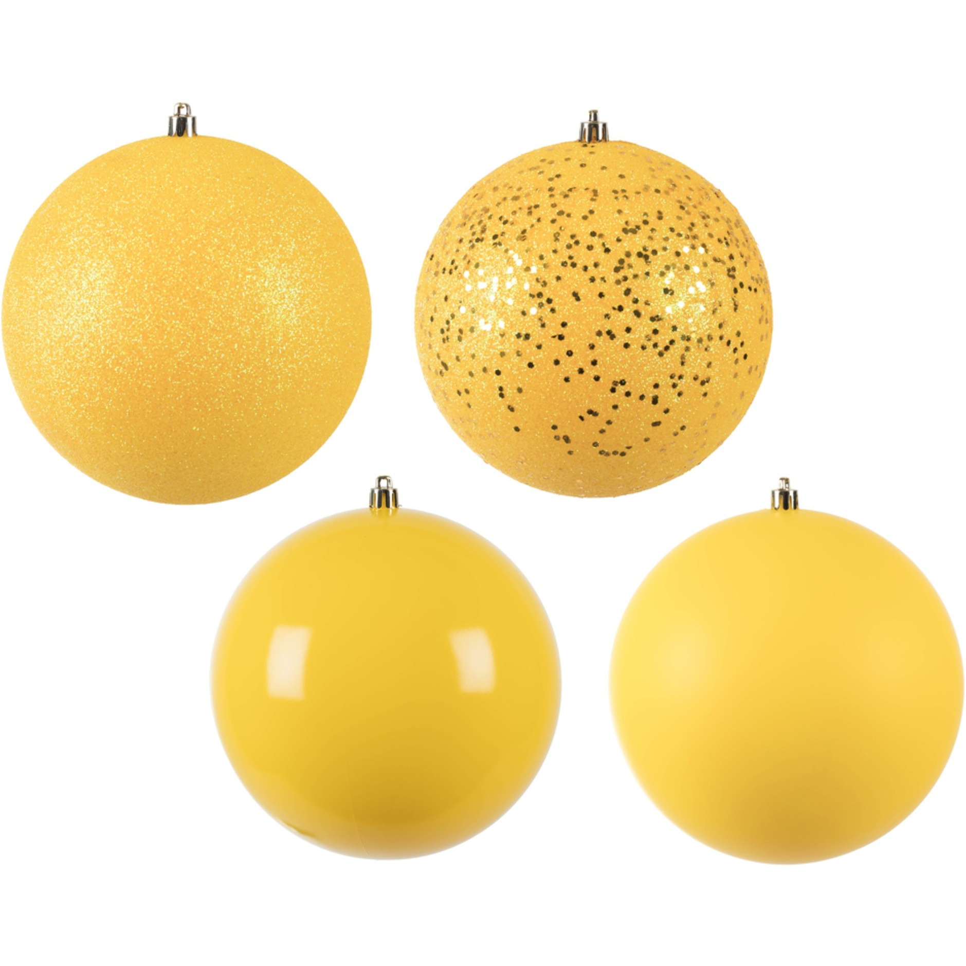 6" Yellow Ball 4-Finish Asst 4/Box