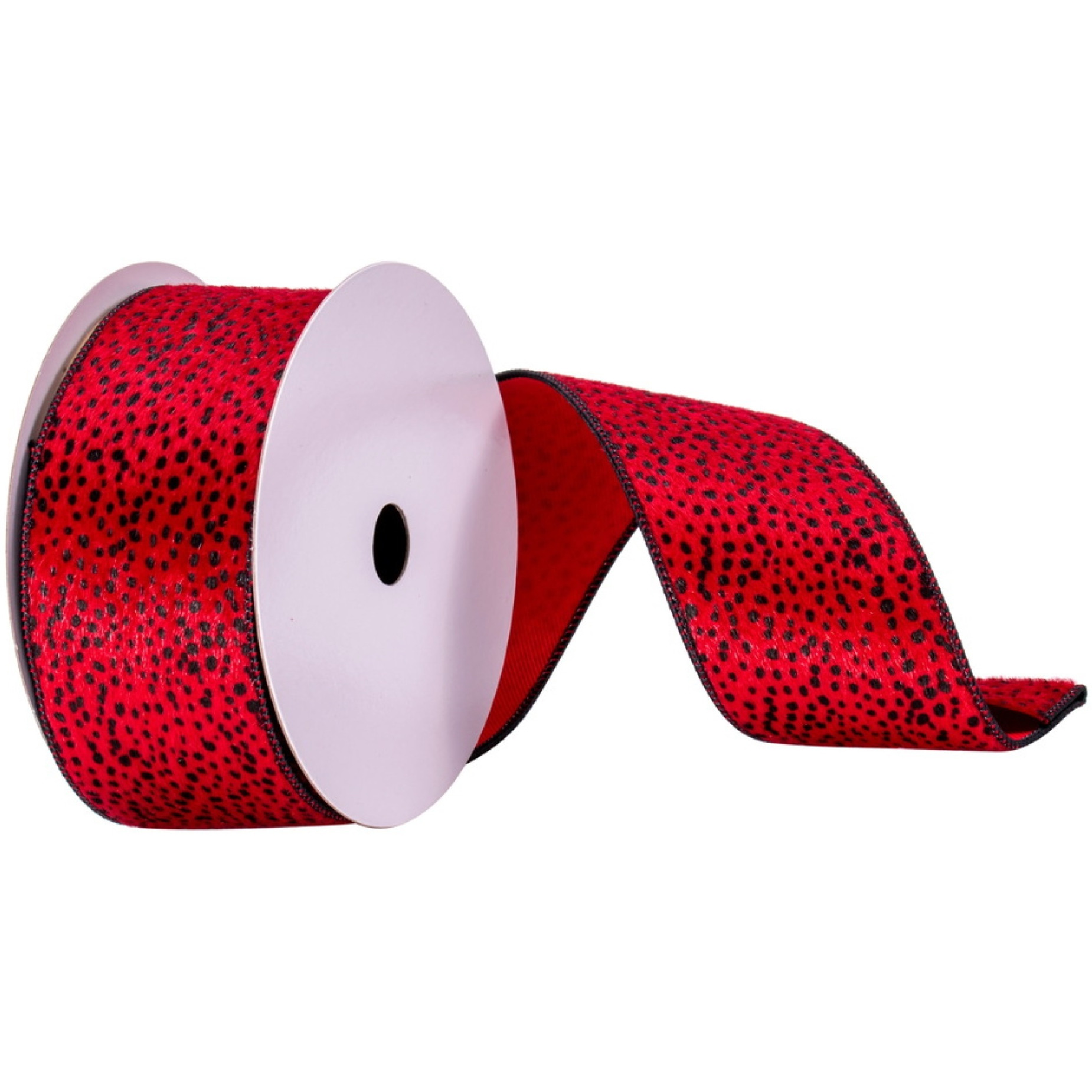 2.5&quotx10yd Red Cheetah Ribbon