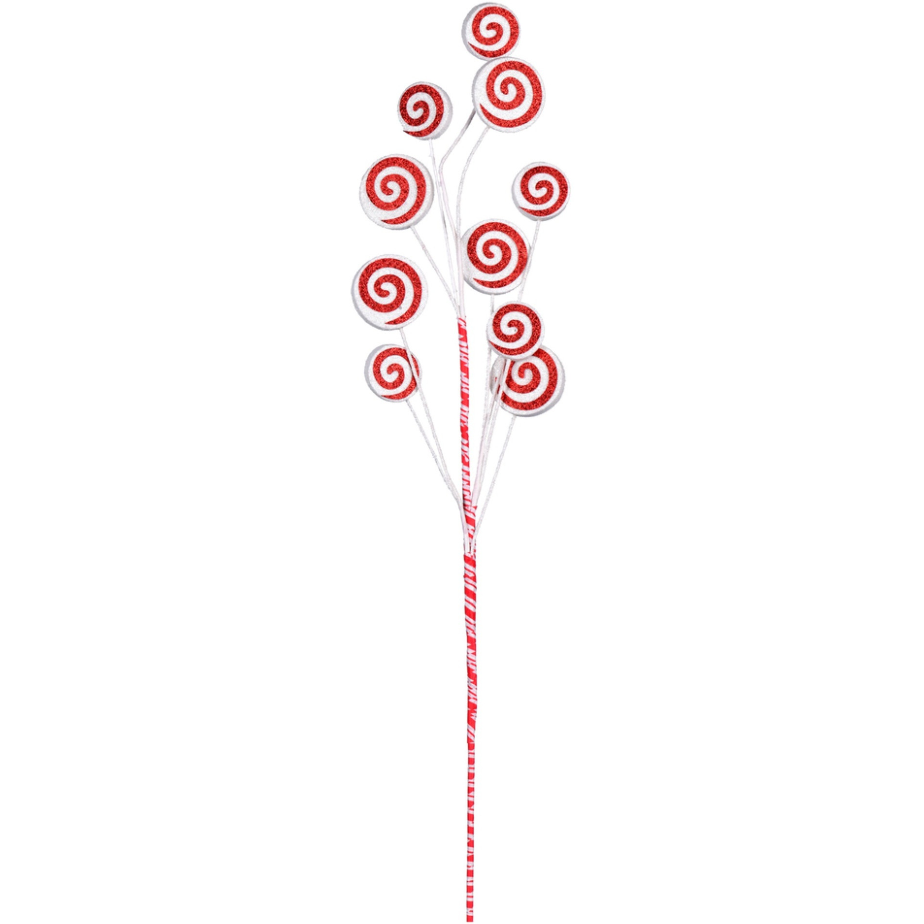 20" Red/White Swirl Spray 6/Bag