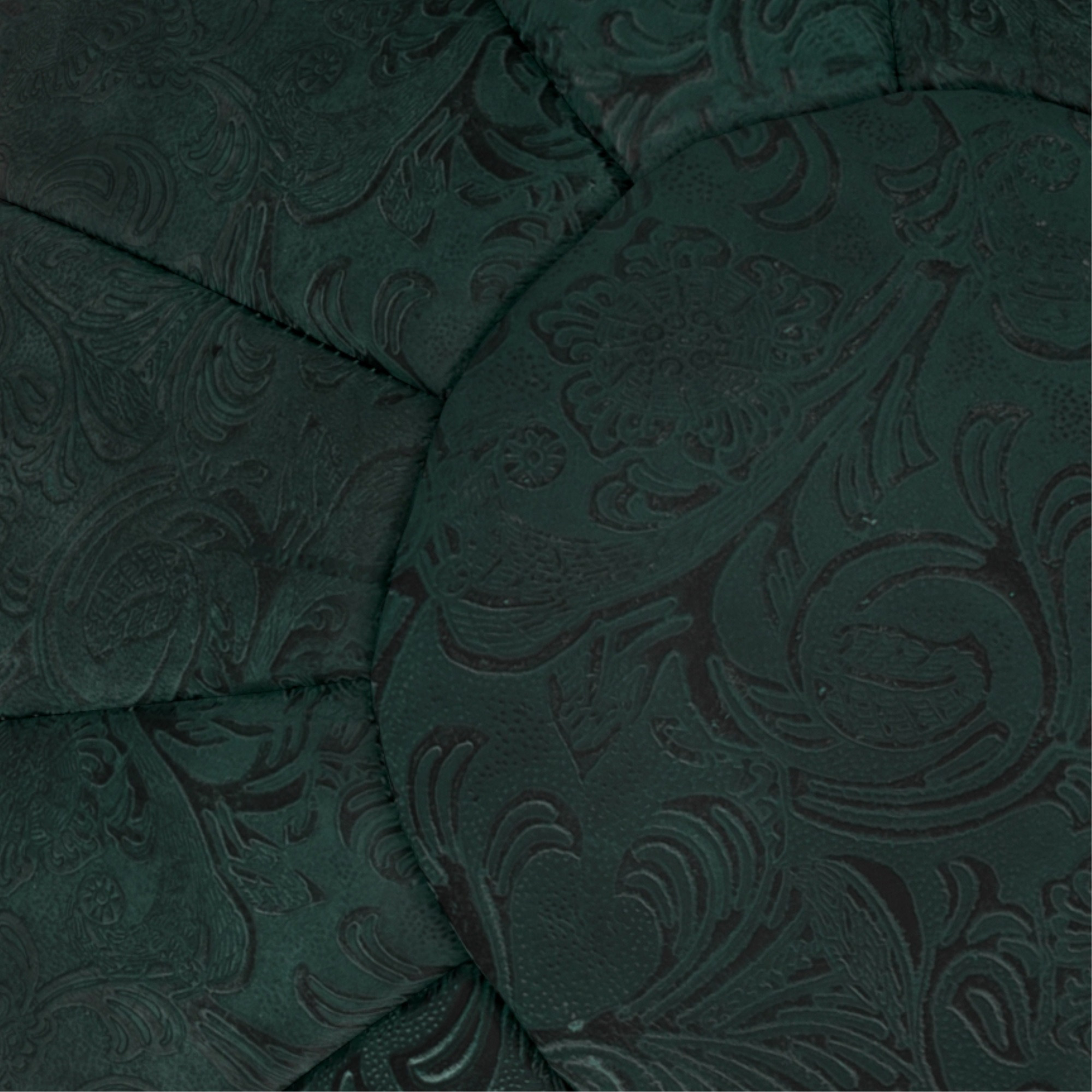 Drury Boho Round Pouf in Teal Patterened Genuine Leather