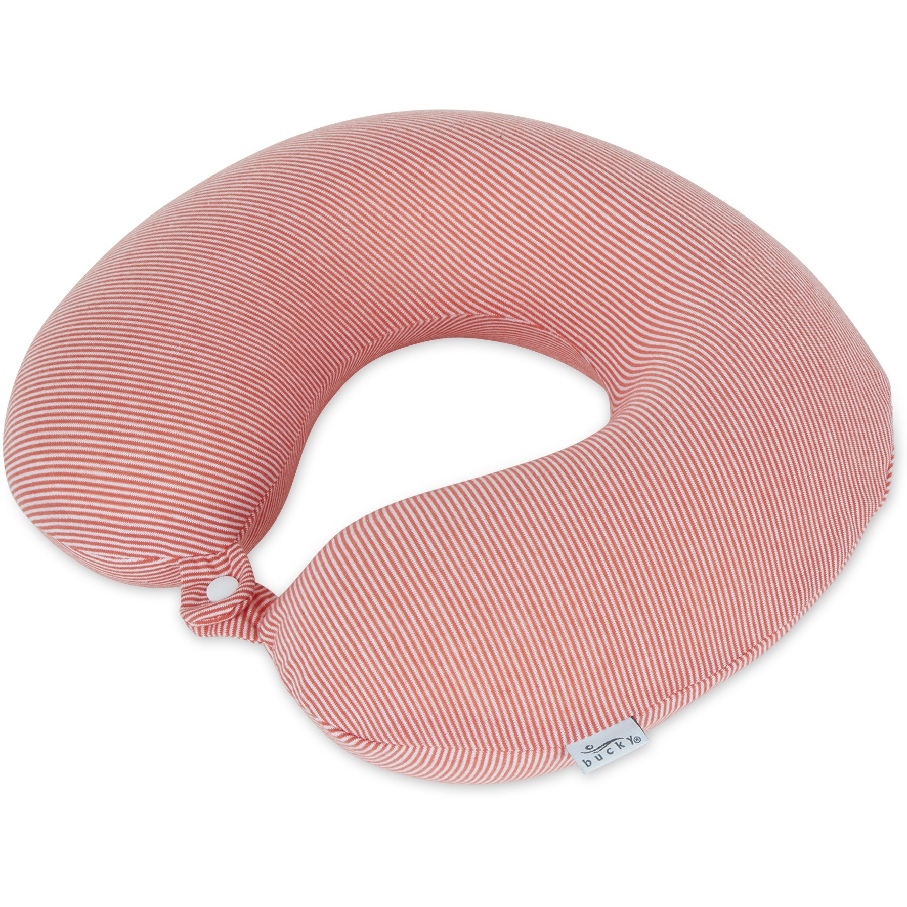 Bucky Jersey Stripe - Memory Foam Neck Pillow - Pink Stripe
