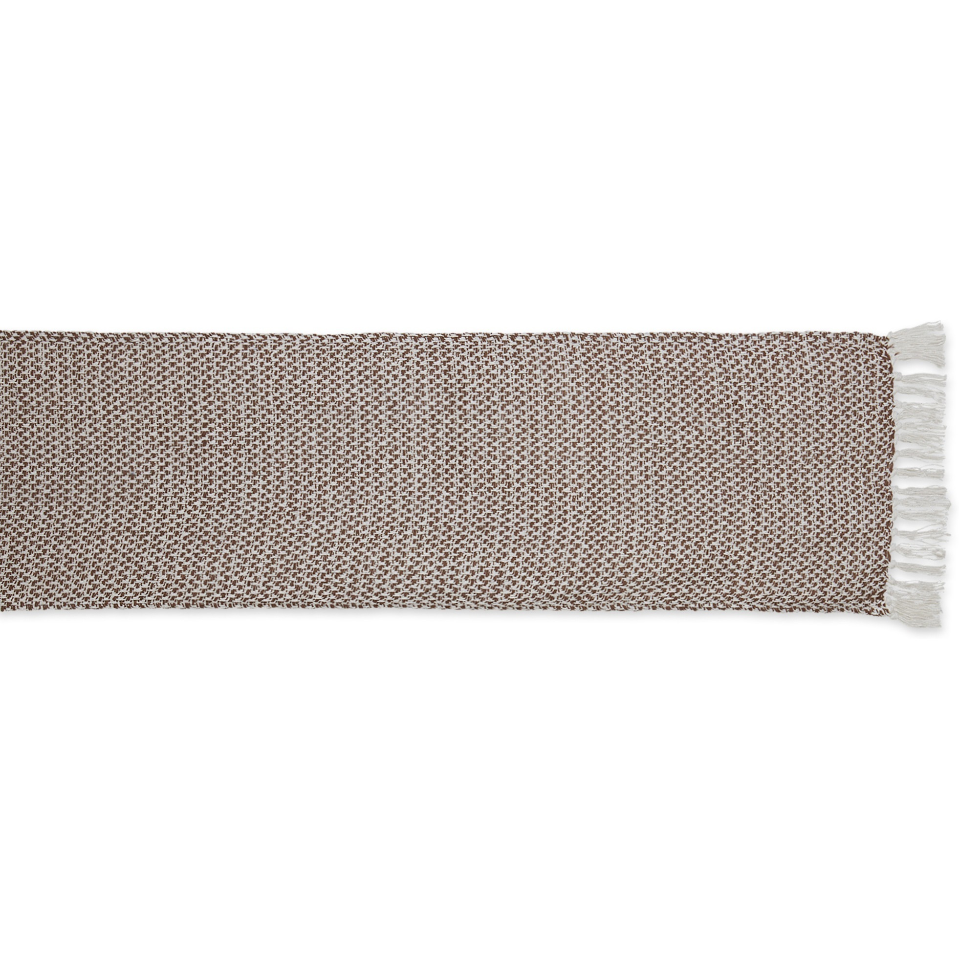 DII Bark Brown Woven Table Runner 15x108