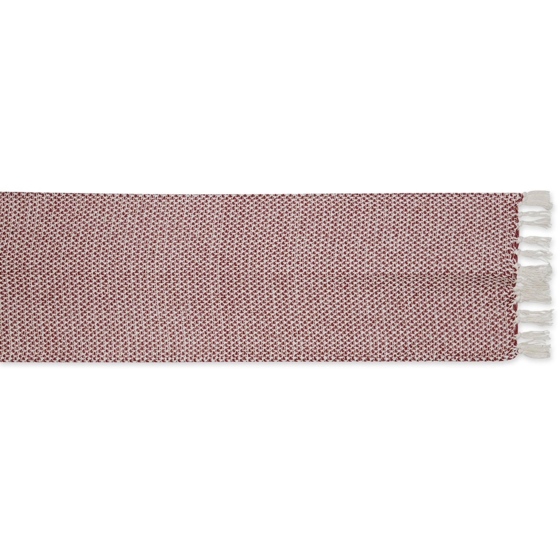 DII Barn Red Woven Table Runner 15x108