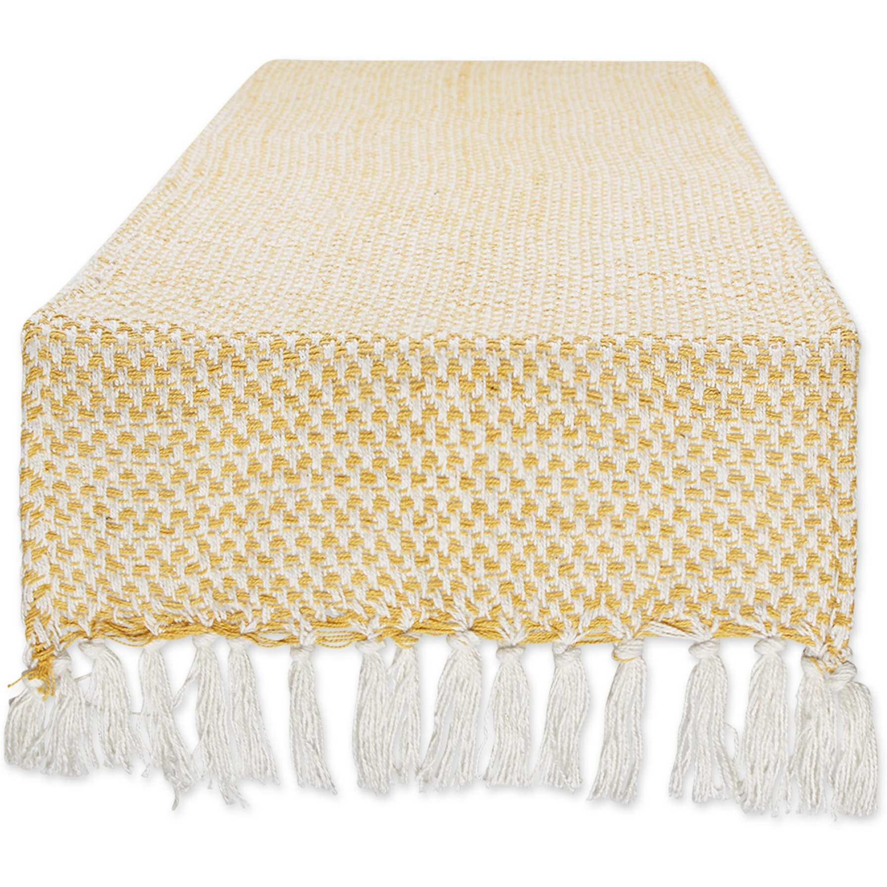 DII Honey Gold Woven Table Runner 15x72