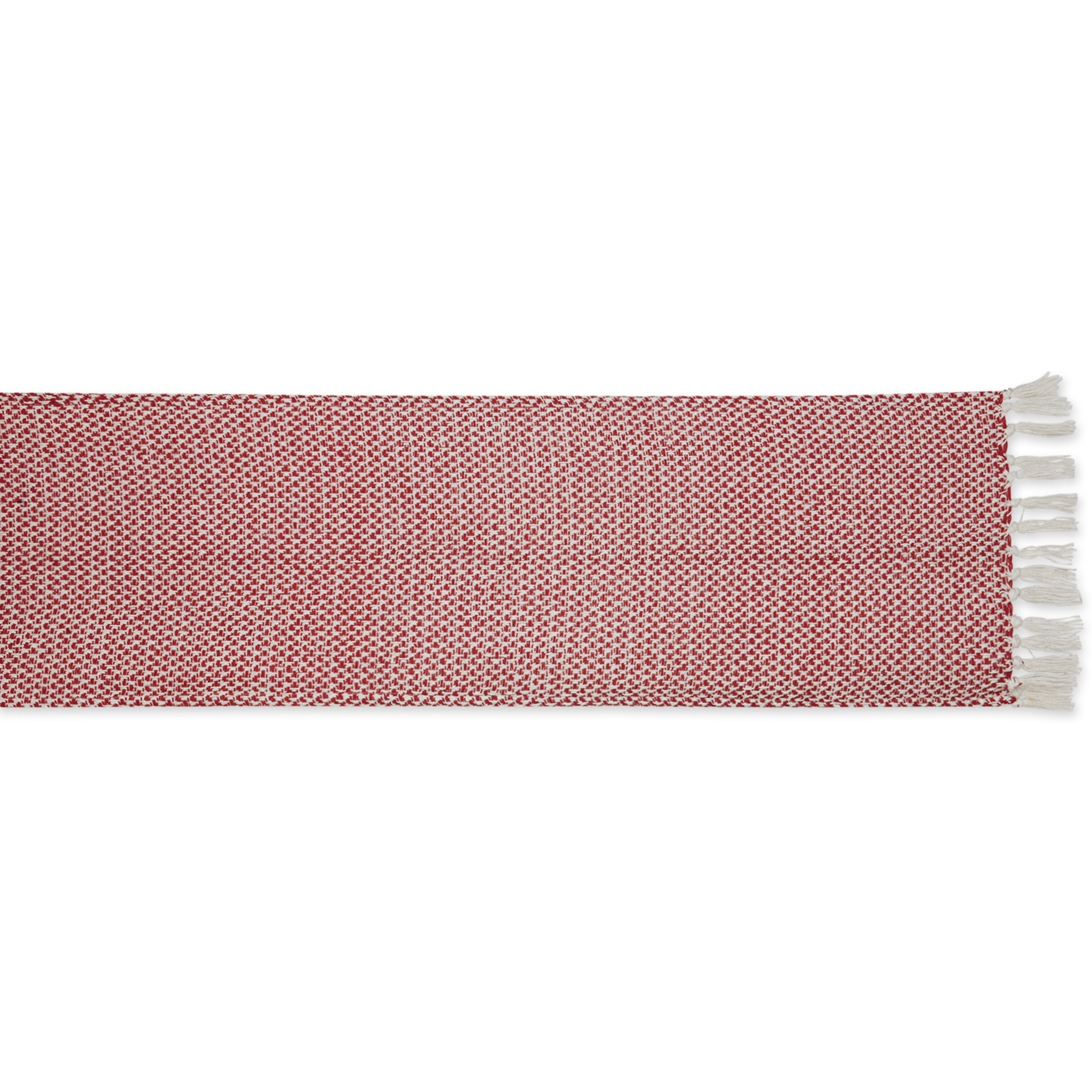 DII Tango Red  Woven Table Runner 15x108