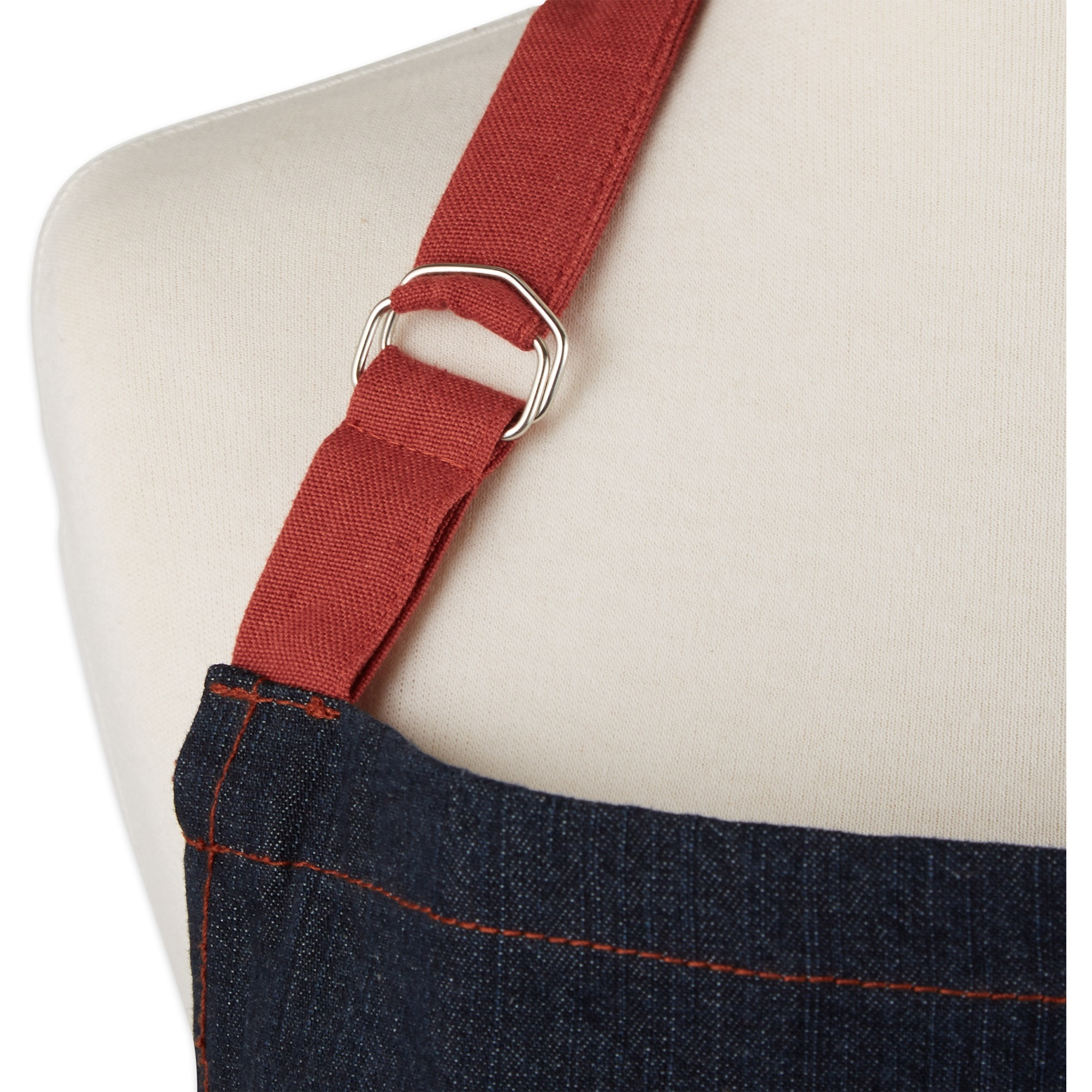DII Bon Appetit Denim Embroidered Apron