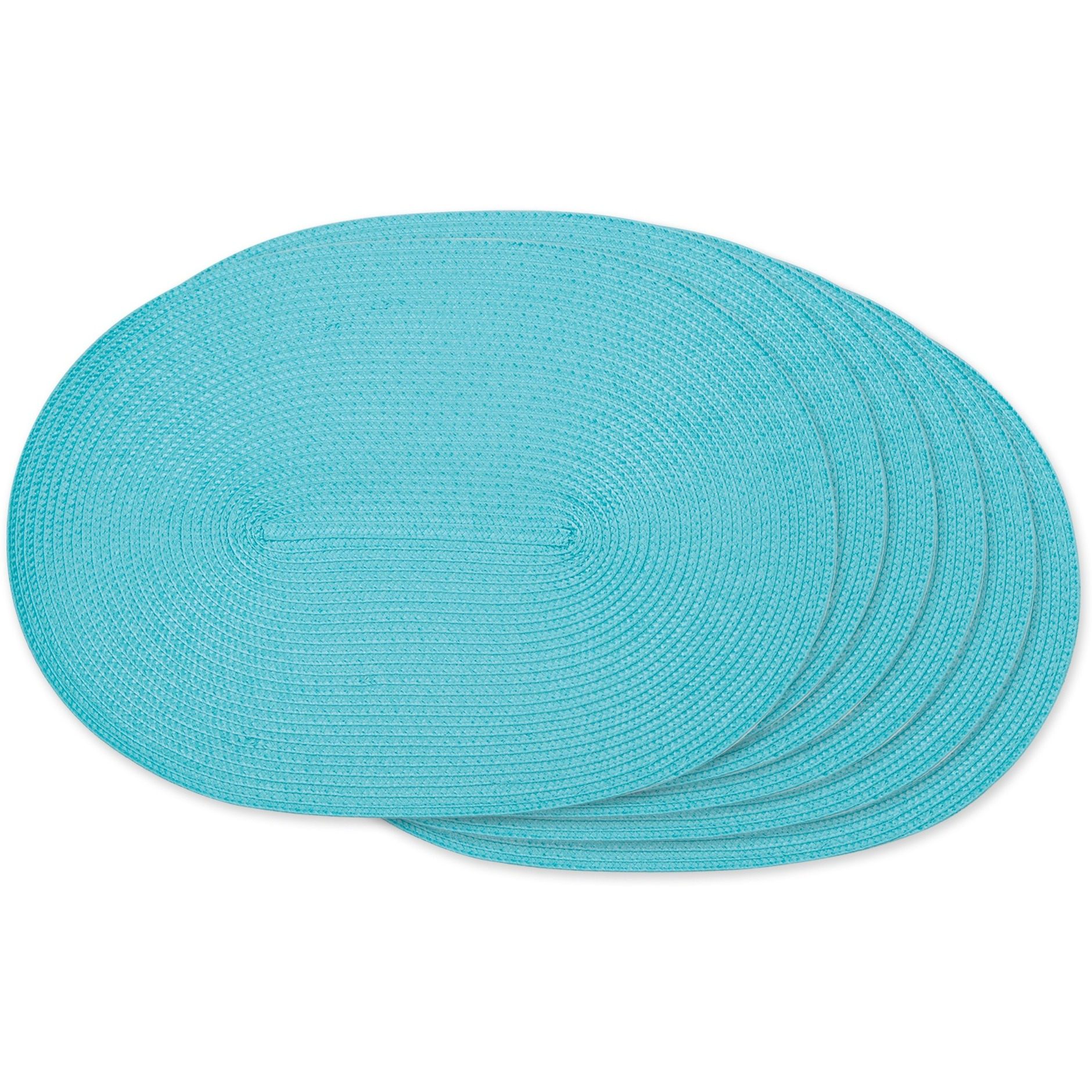 DII Aqua Oval Pp Woven Placemat (Set of 6)