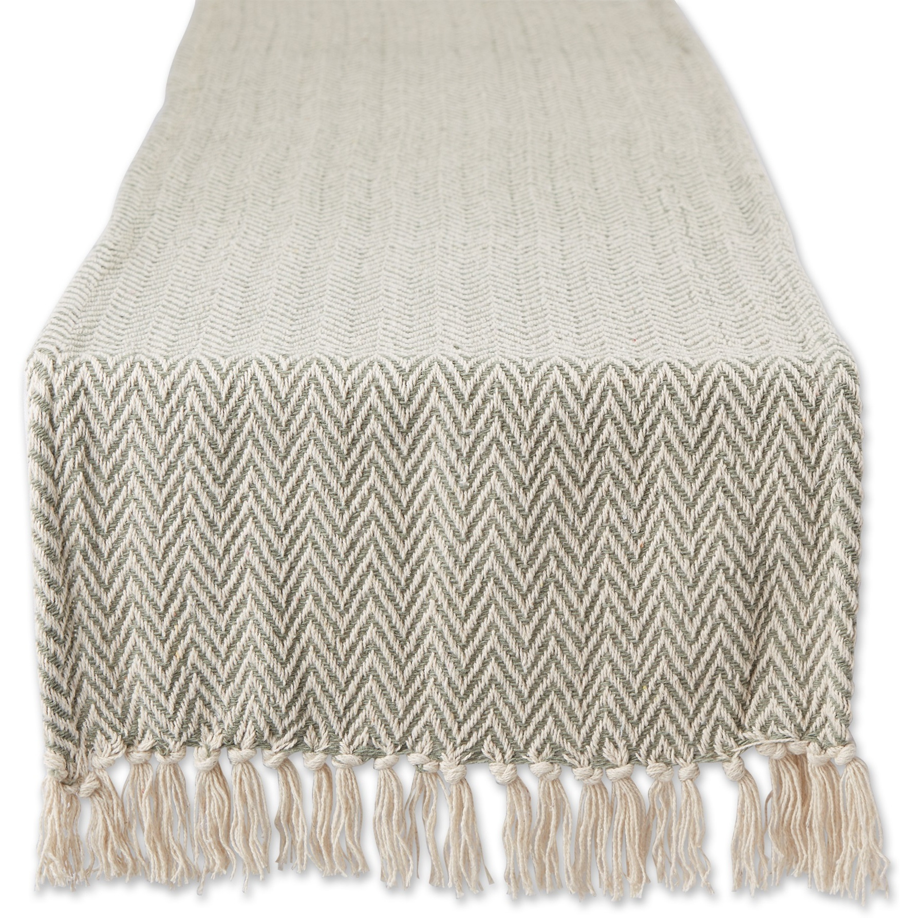 DII Artichoke Chevron Table Runner 15x72