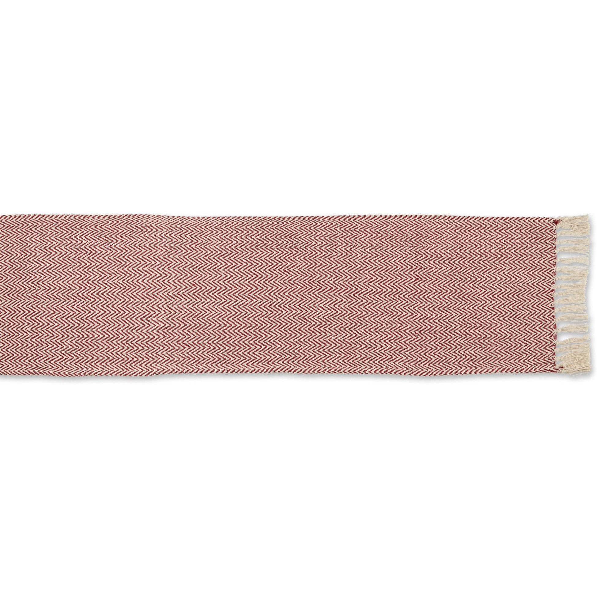 DII Barn Red Chevron Table Runner 15x72