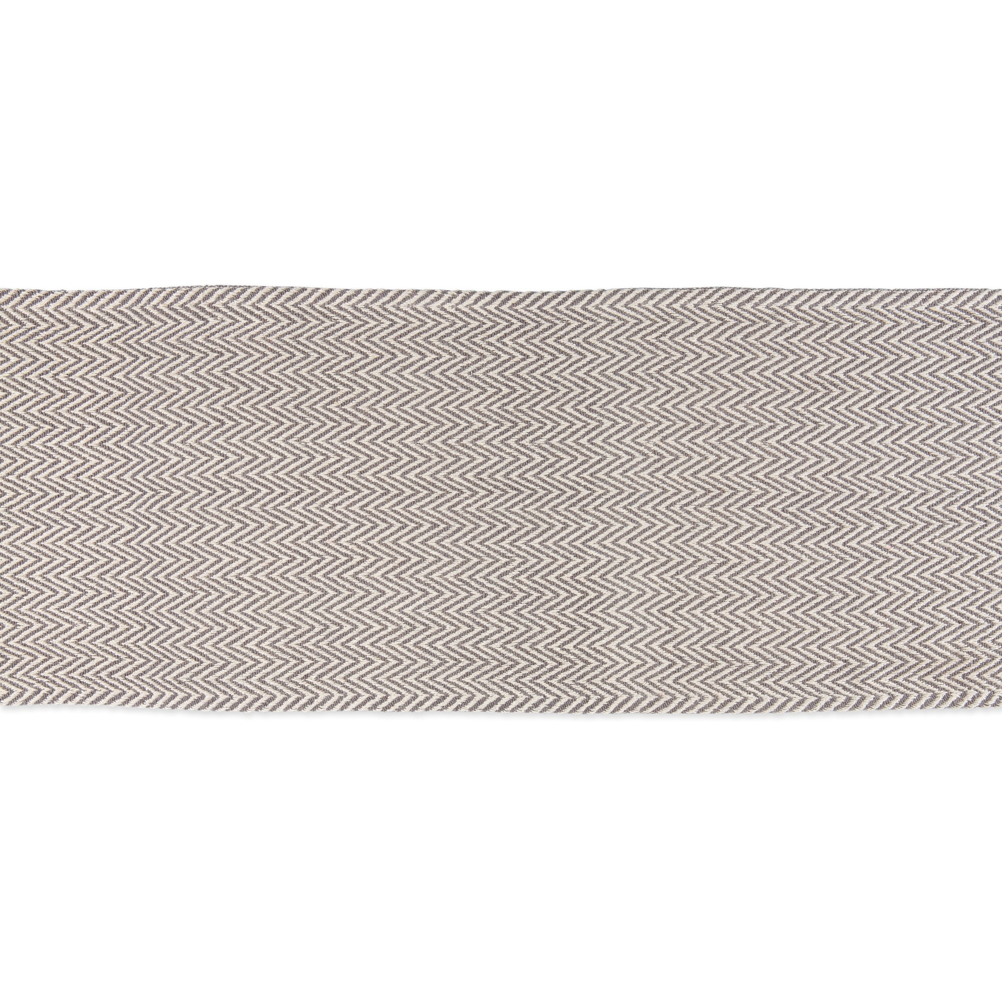 DII Gray Handloom Chevron Table Runner 15x108