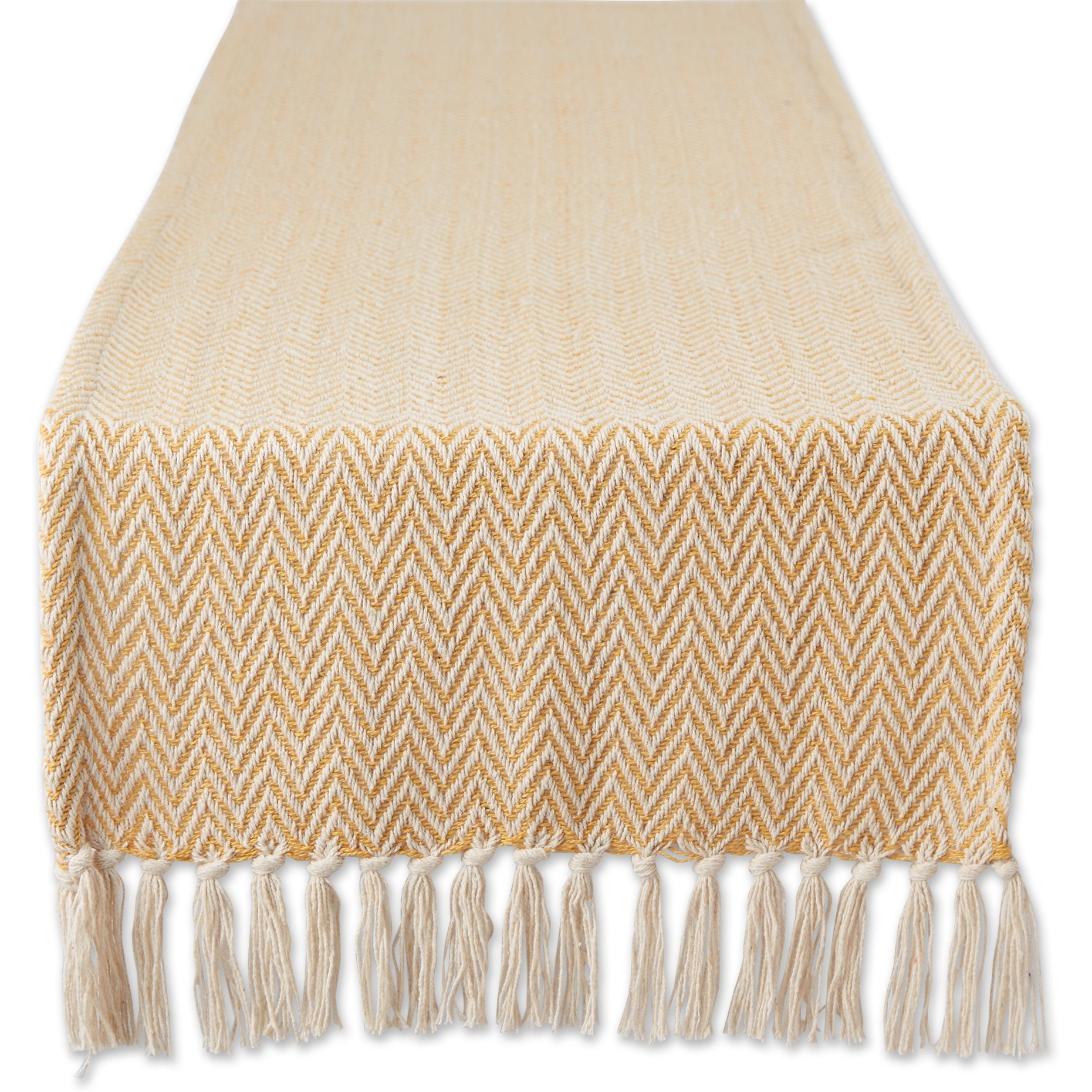 DII Honey Gold Chevron Table Runner 15x108
