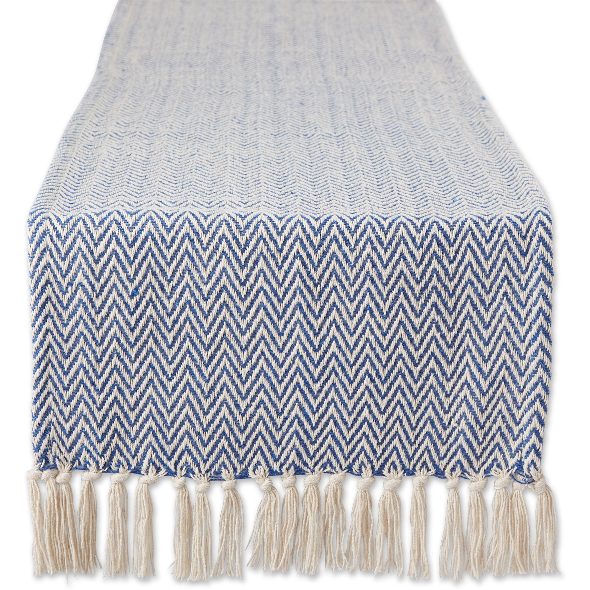 DII Nautical Blue Chevron Table Runner 15x72