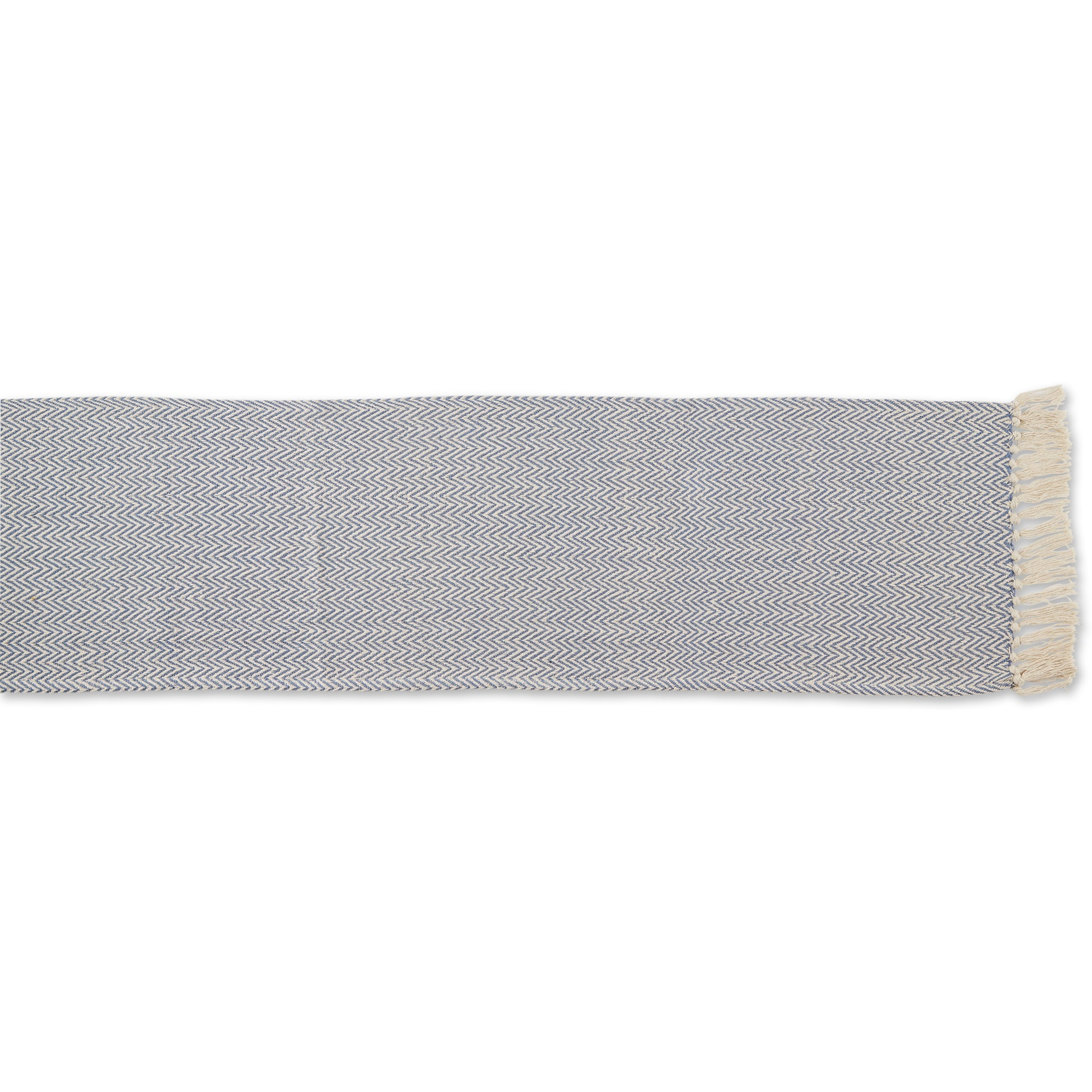 DII Stone Blue Chevron Table Runner 15x108