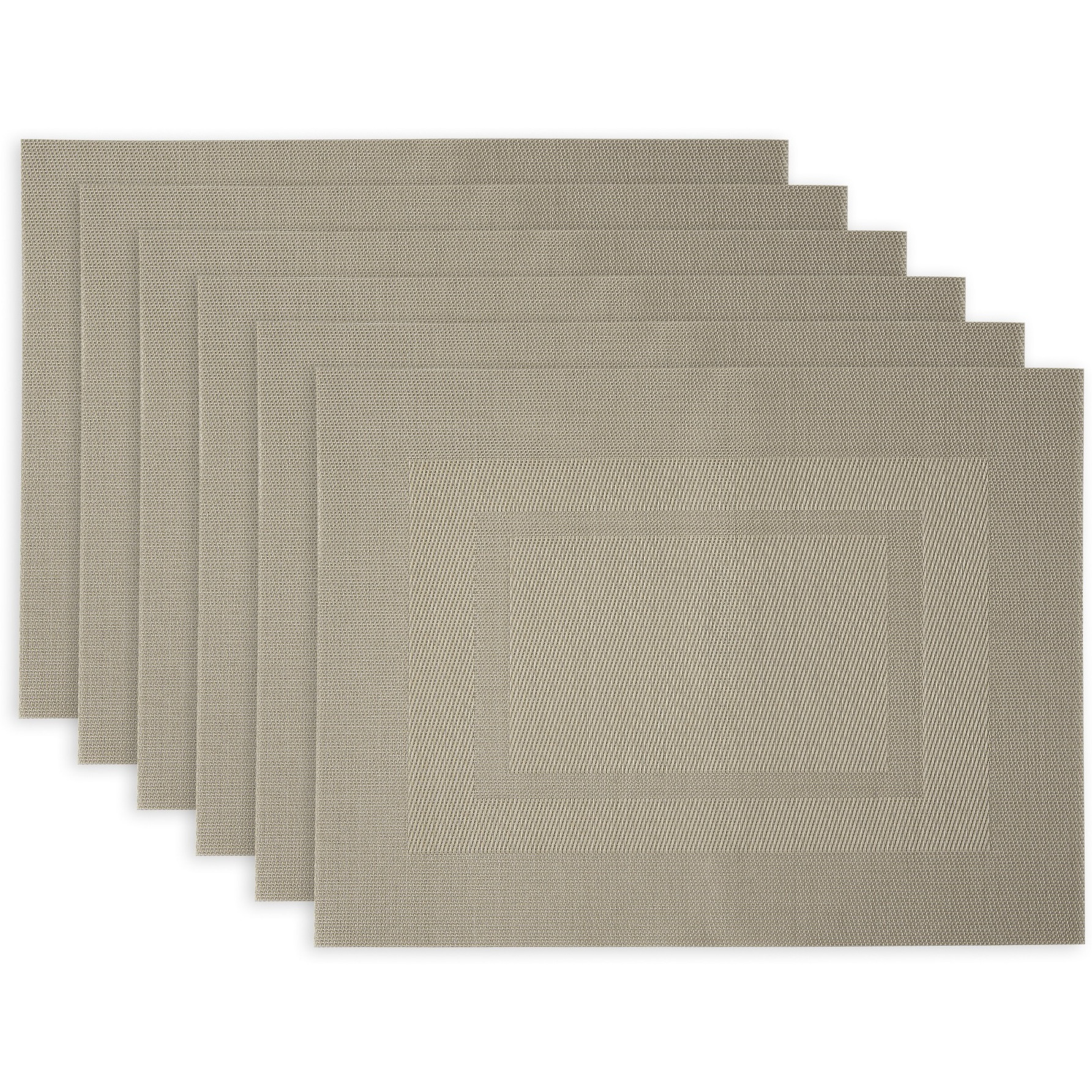DII Stone PVC Doubleframe Placemat 6 Piece