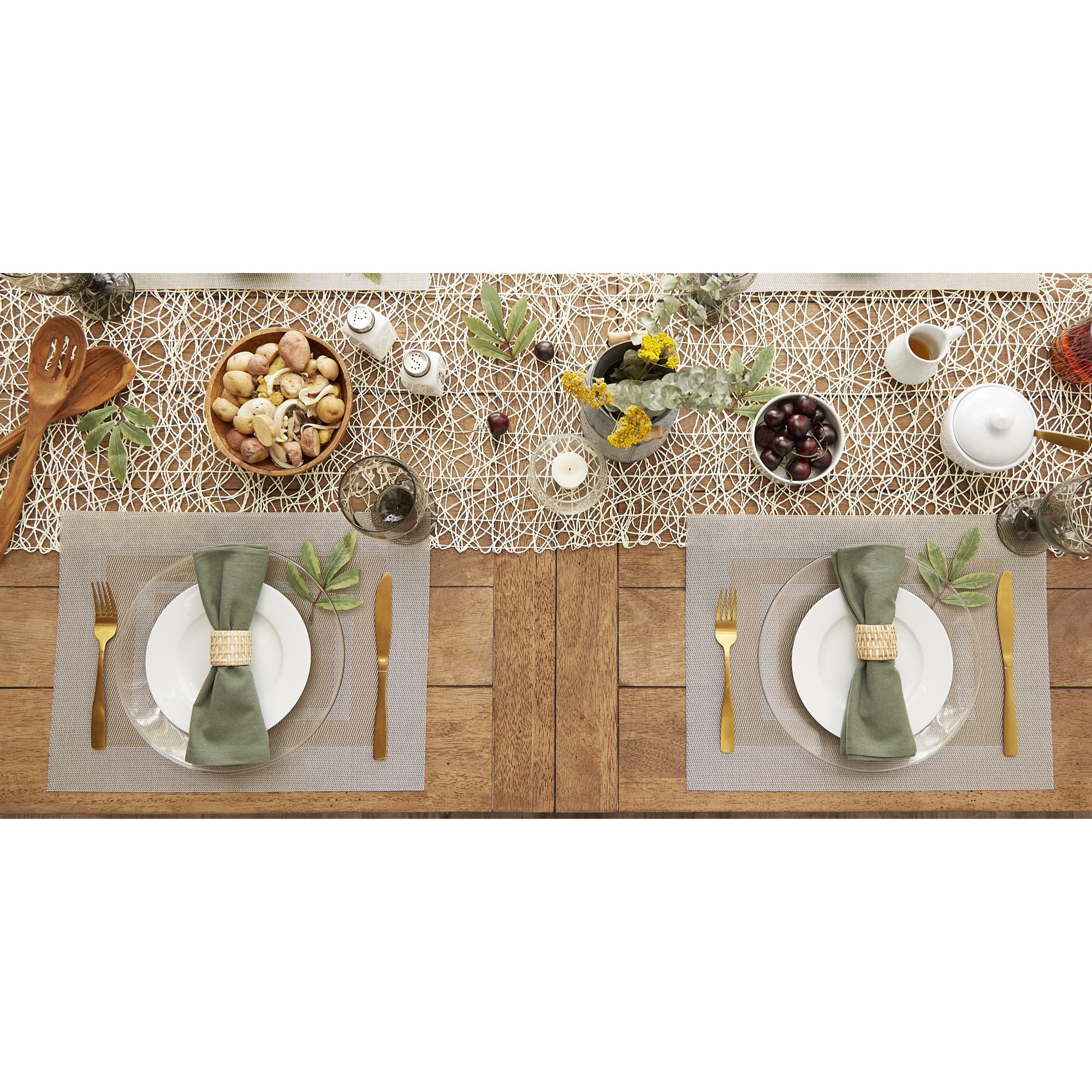 DII Stone PVC Doubleframe Placemat 6 Piece