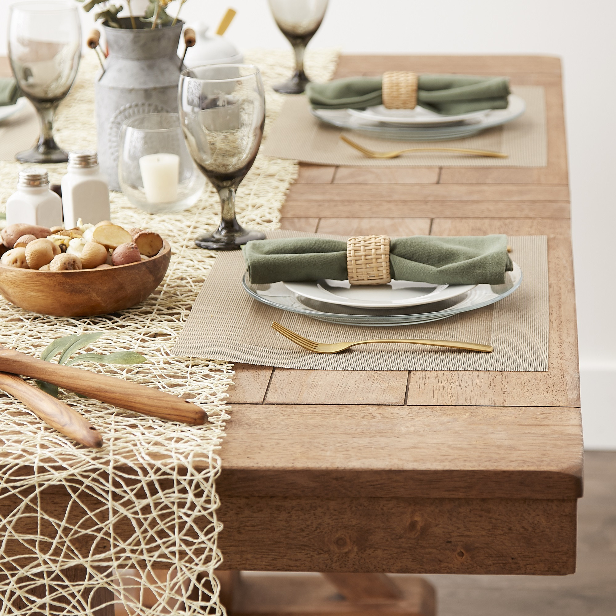 DII Stone PVC Doubleframe Placemat 6 Piece