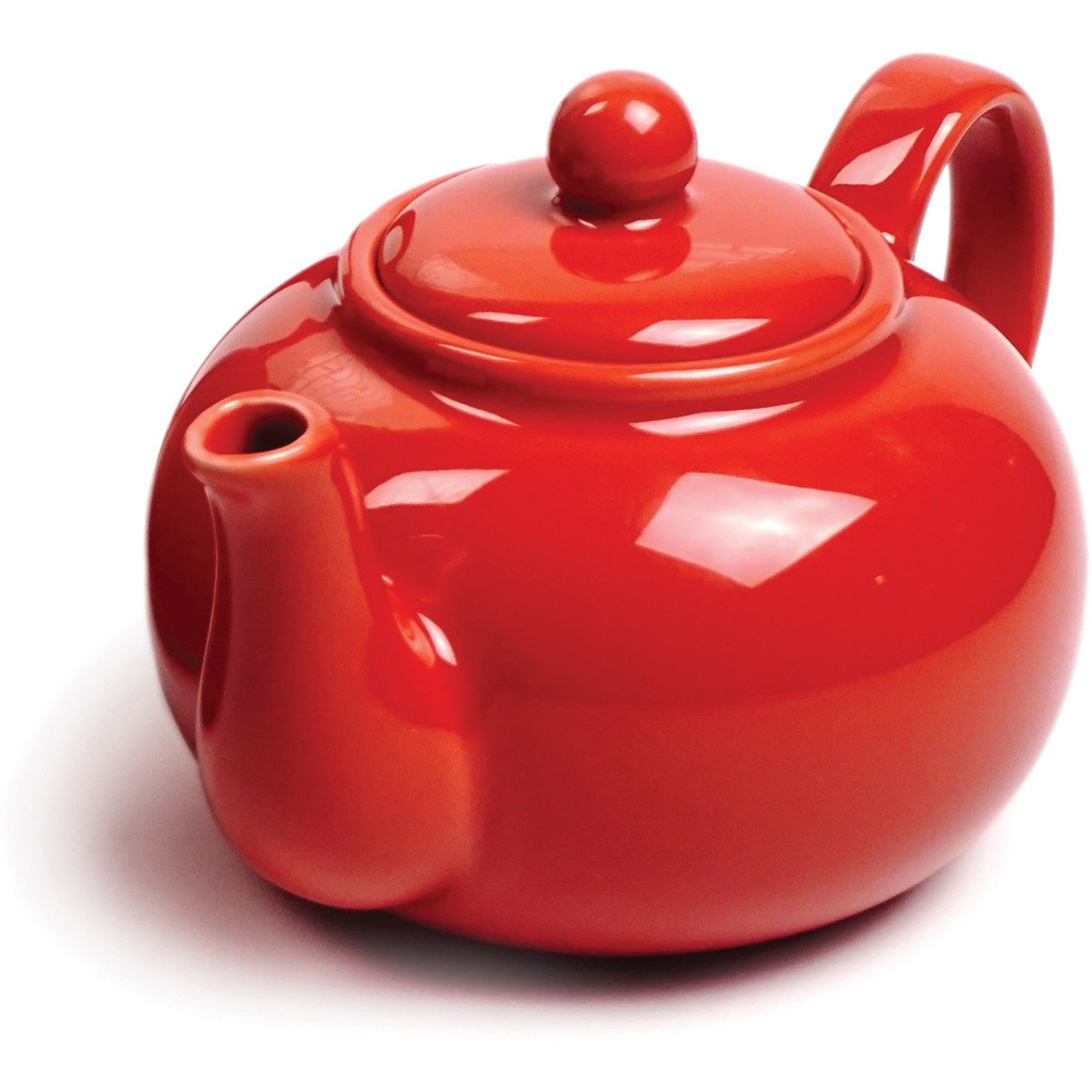 RSVP International 16oz Stoneware Teapot, Red