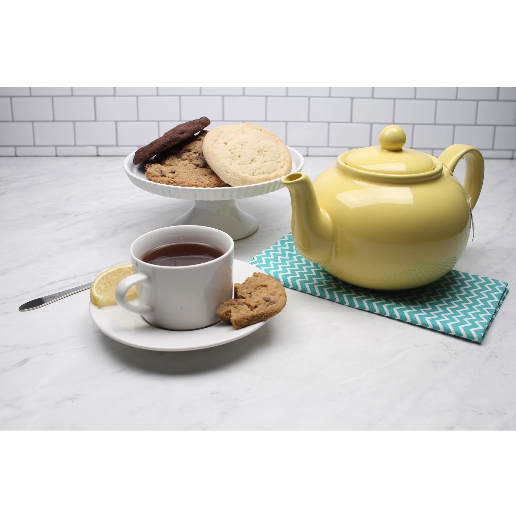 RSVP International Stoneware Teapot, Yellow