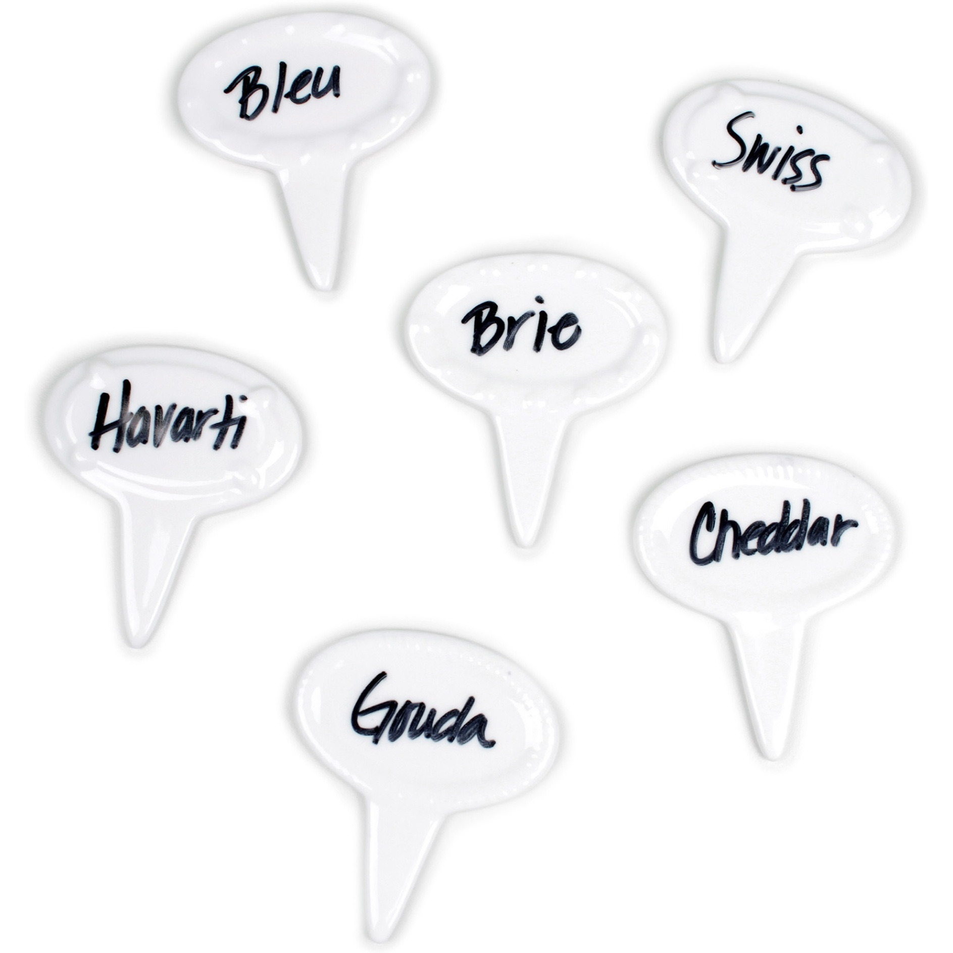RSVP Intl Oval Cheese Marker (Set of 6)