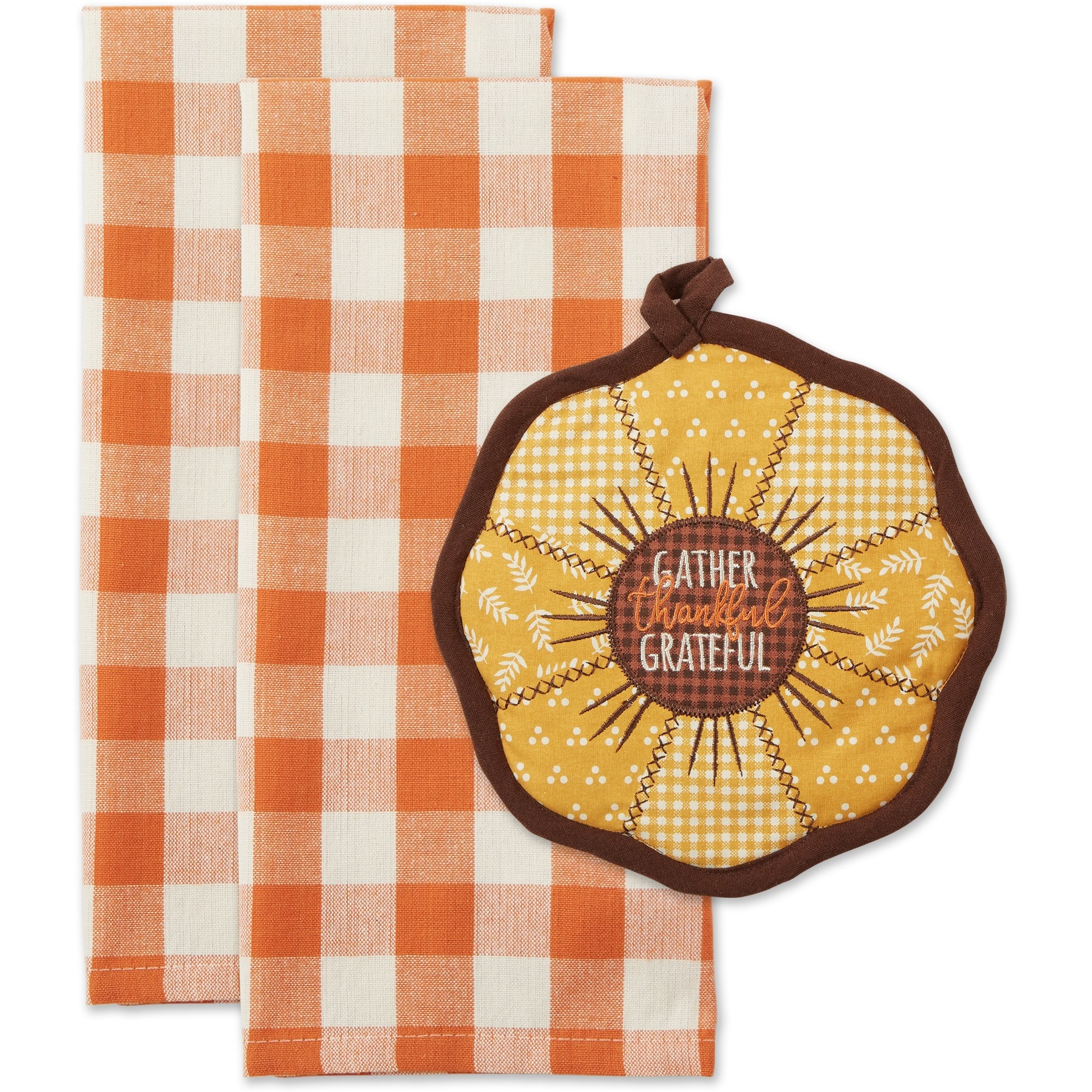 DII Sunflower Potholder Gift (Set of 3)