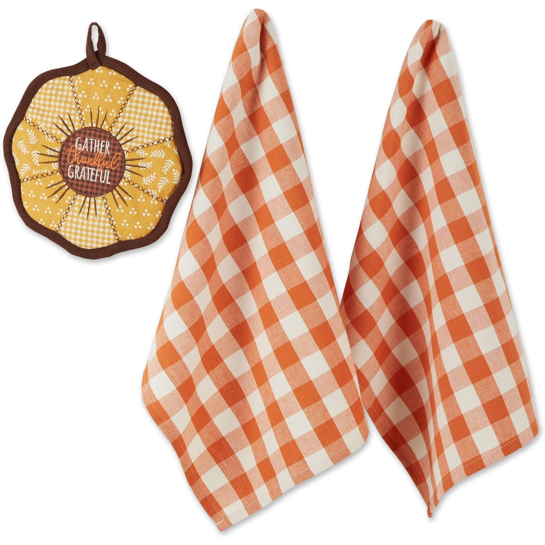 DII Sunflower Potholder Gift (Set of 3)